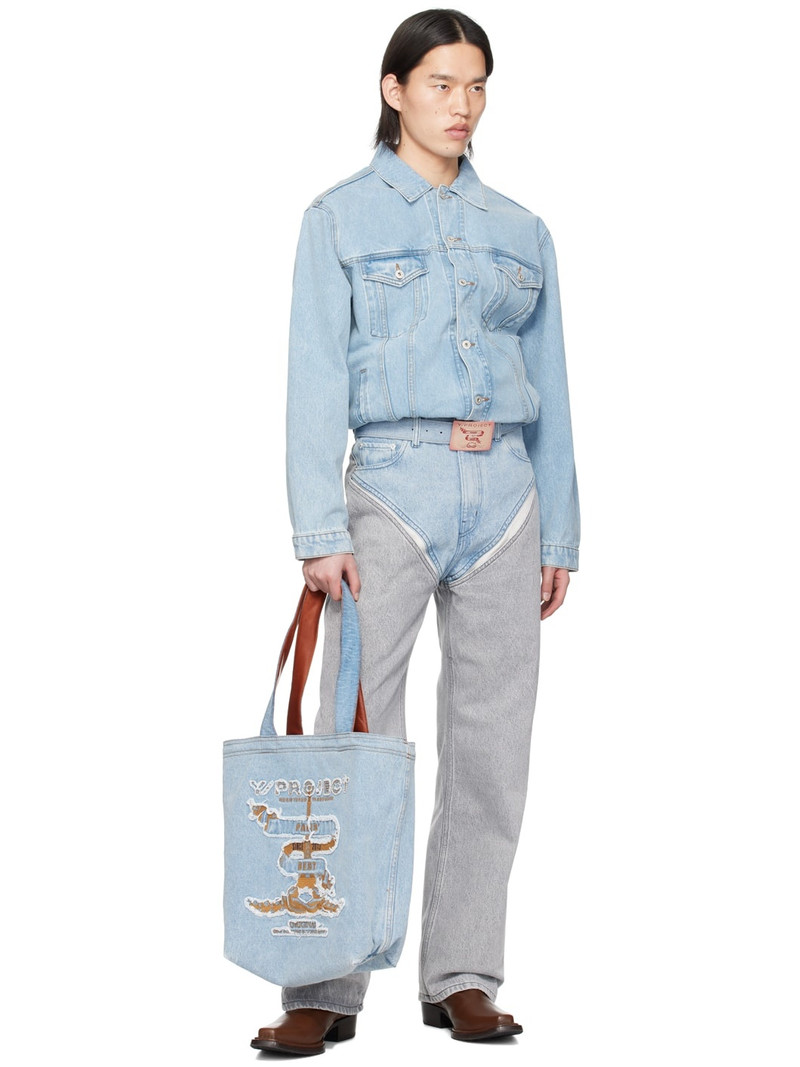 Y/Project Blue Wire Denim Jacket outlook