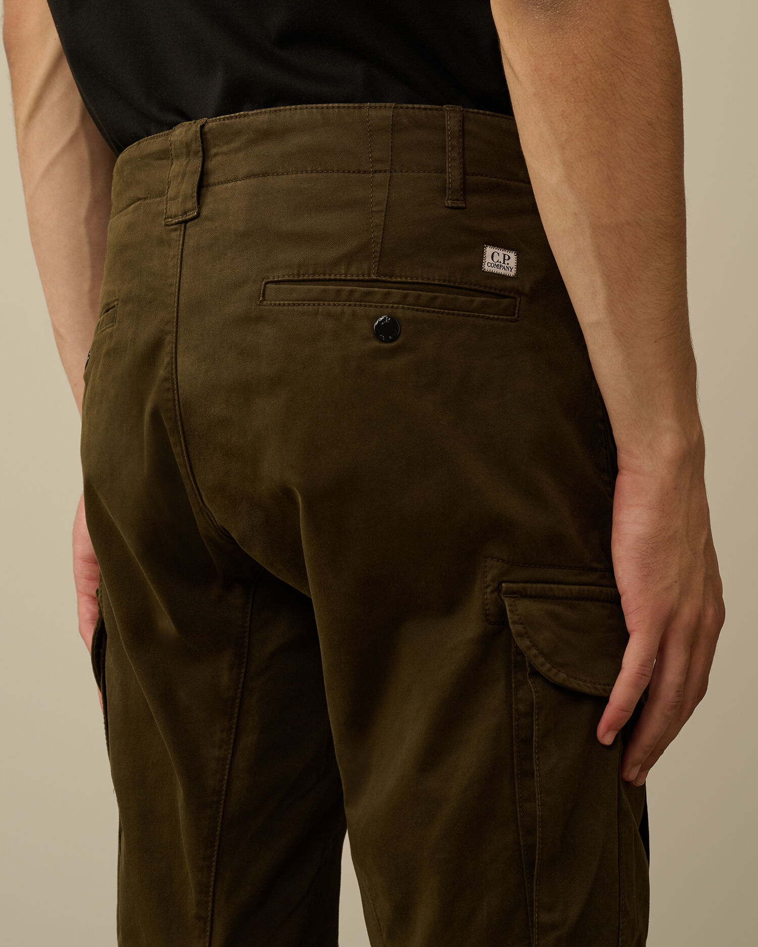 Stretch Sateen Ergonomic Lens Double Cargo Pants - 5