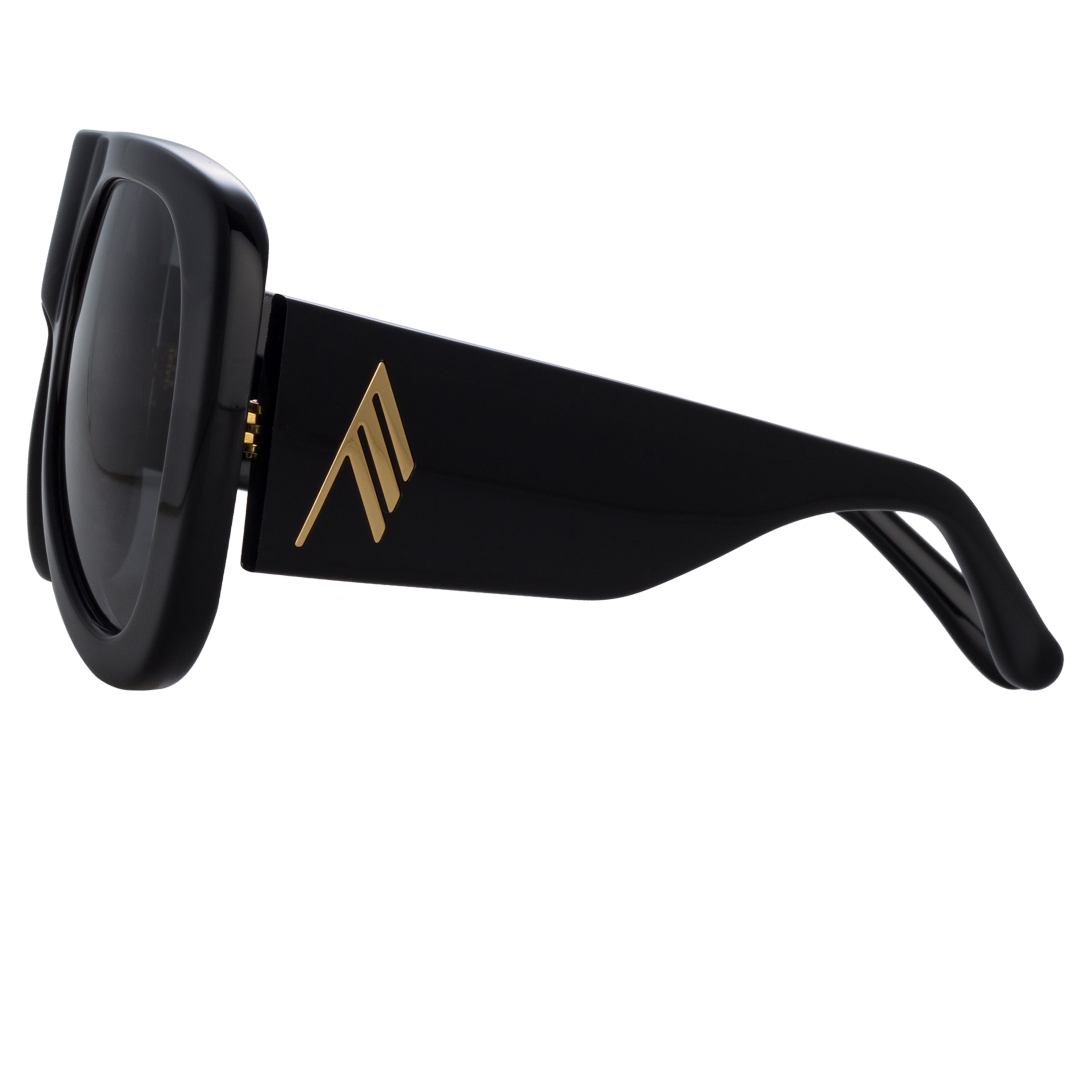 THE ATTICO EDIE AVIATOR SUNGLASSES IN BLACK - 4