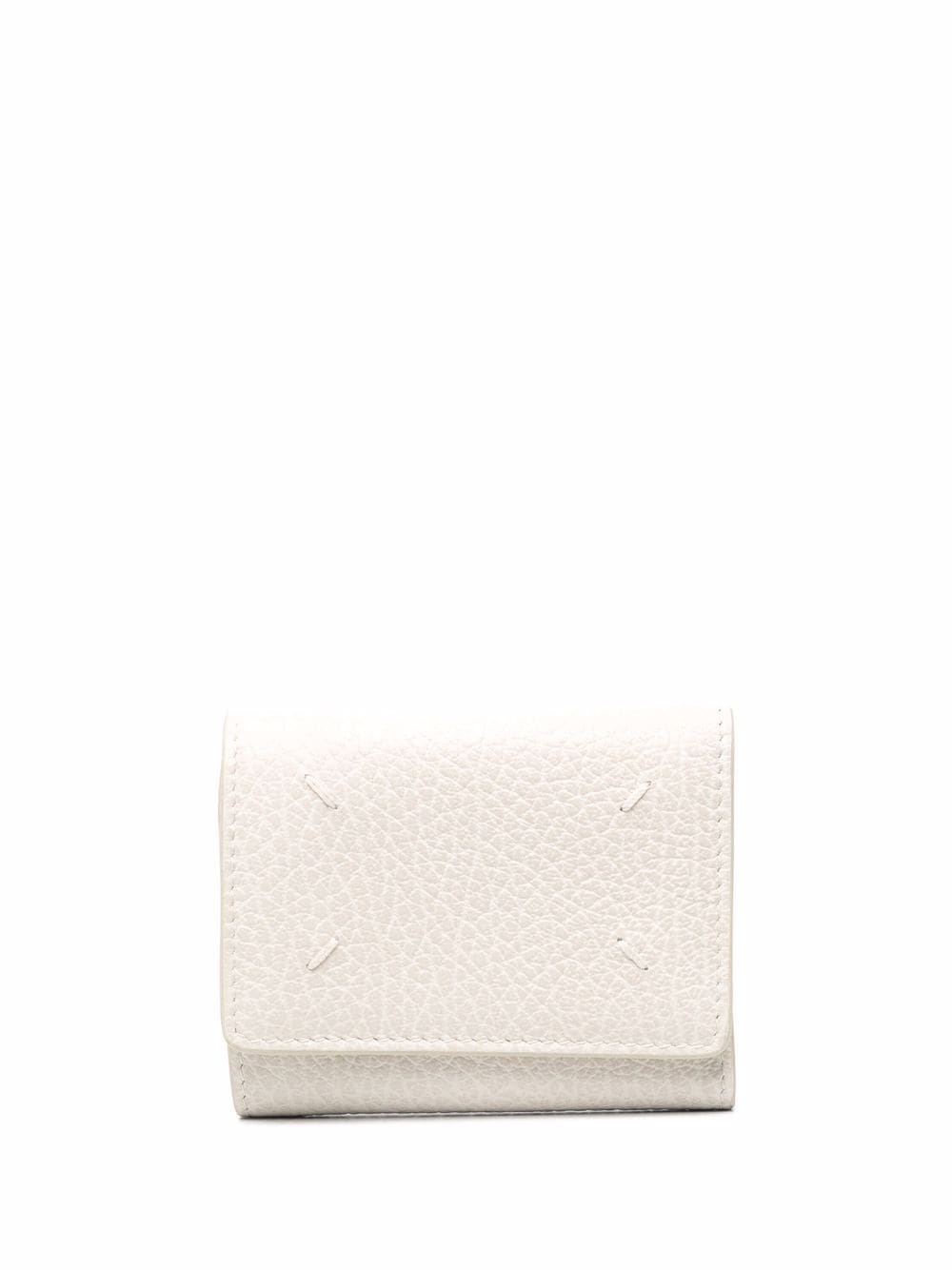 grained leather wallet - 1