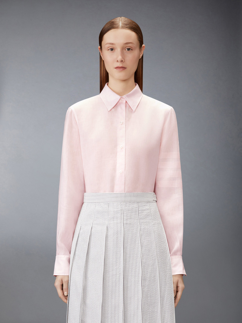 Thom Browne LINEN 4-BAR SHIRT outlook