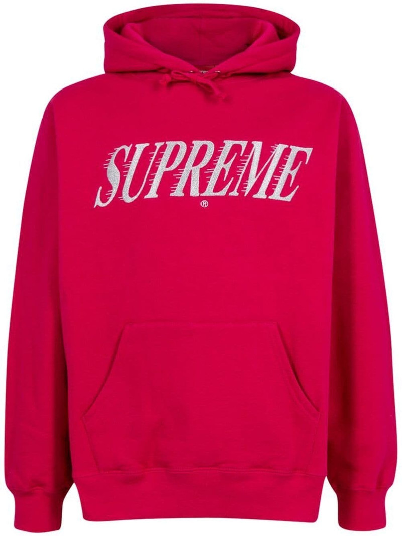 Crossover logo-print hoodie 1