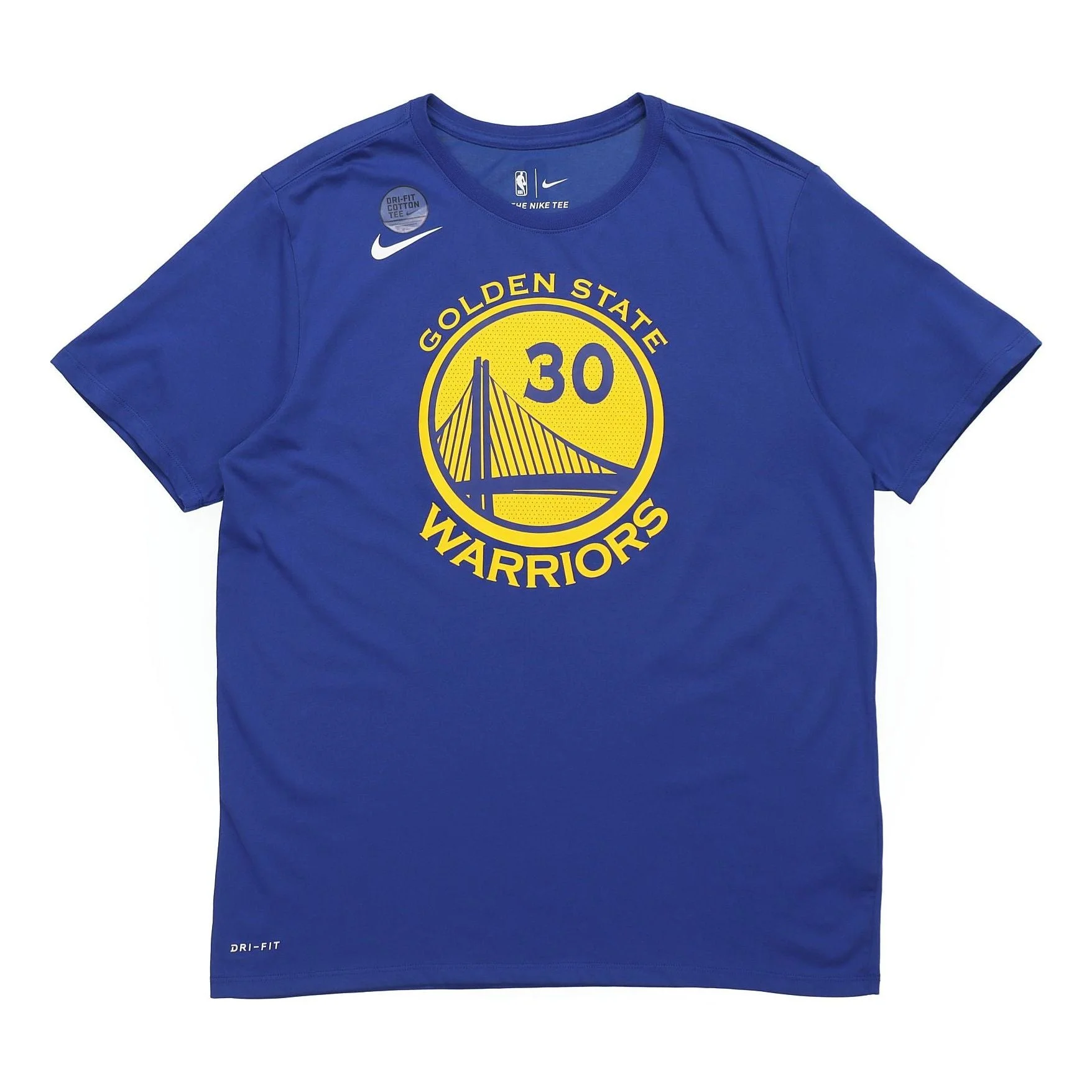 Nike Golden State Warriors DRI-FIT NBA Short Sleeve Blue 'Curry' 870775-496 - 1