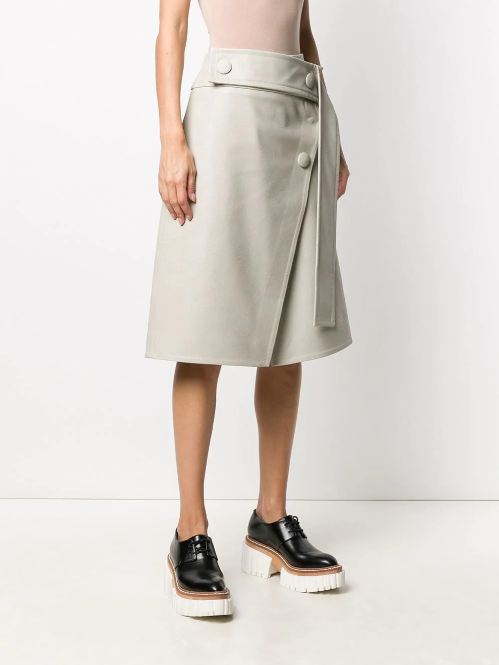 A-line wrap-front skirt - 3