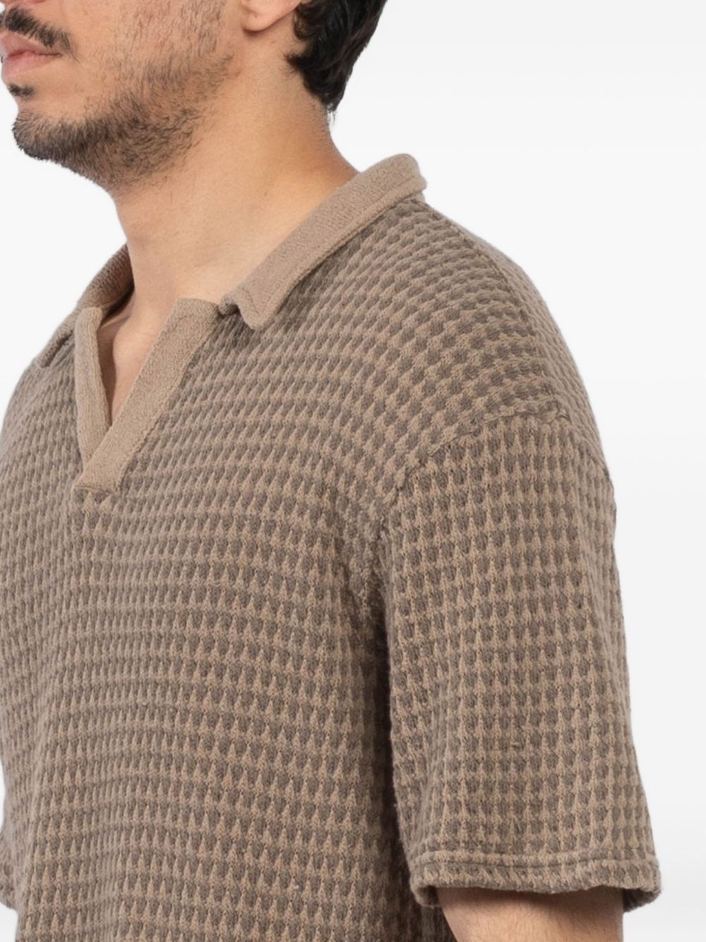 pique knit T-shirt - 5