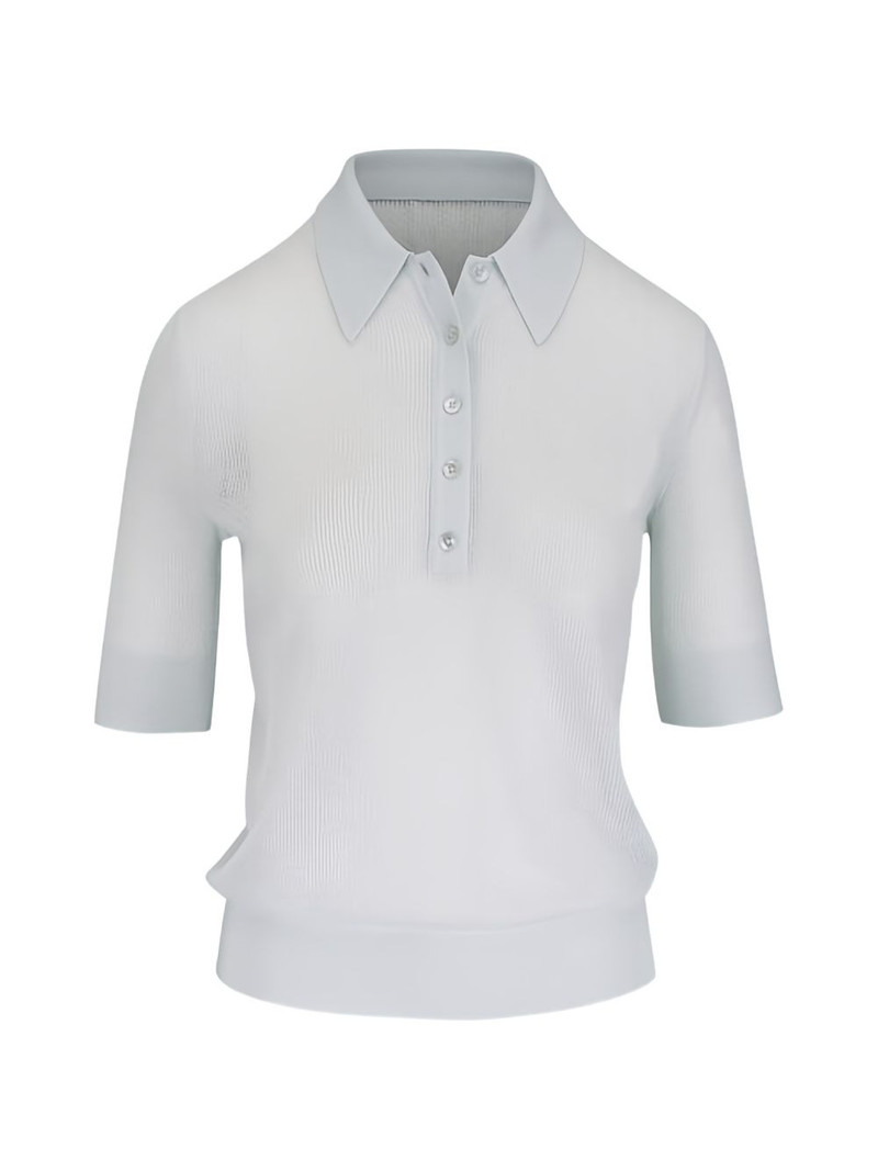 short-sleeve knit polo shirt 1