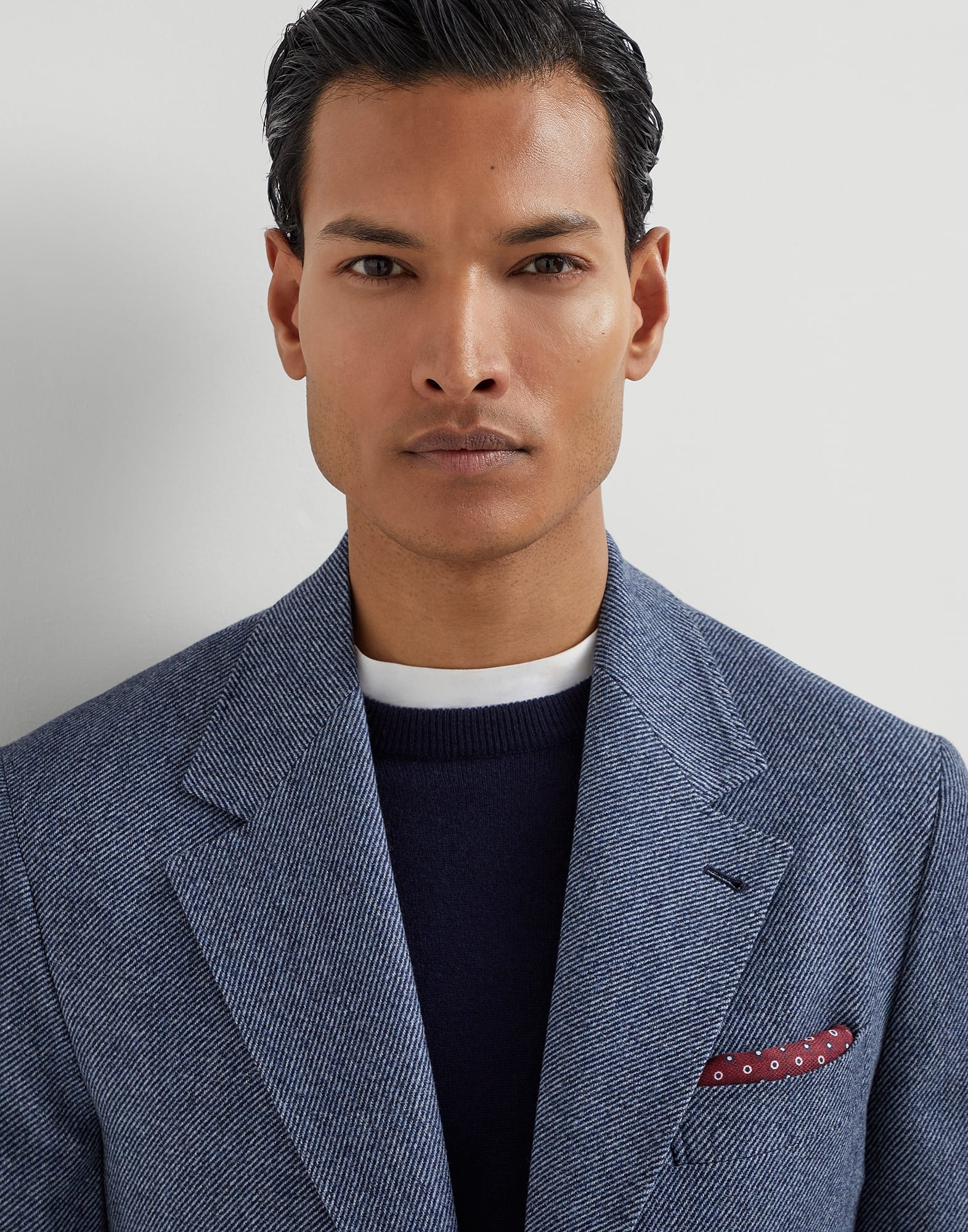 Wool, cashmere and silk cavalry deconstructed Cavallo blazer with metal buttons - 3