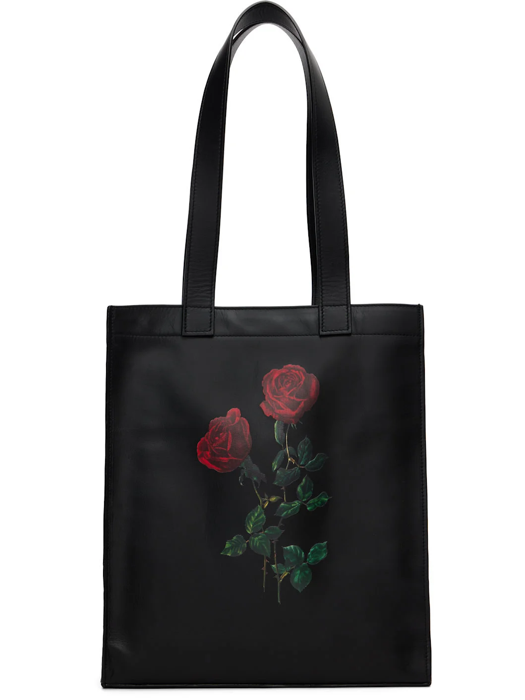 Black Rose Print Tote - 1