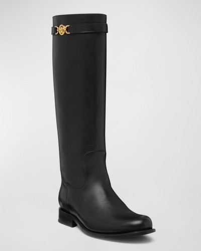 VERSACE Medusa Leather Riding Boots outlook