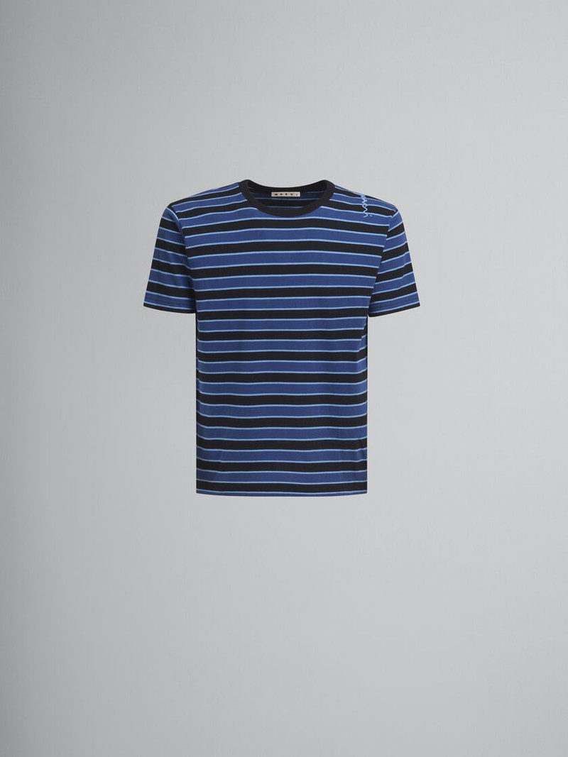 RED STRIPED BOXY COTTON T-SHIRT - 1