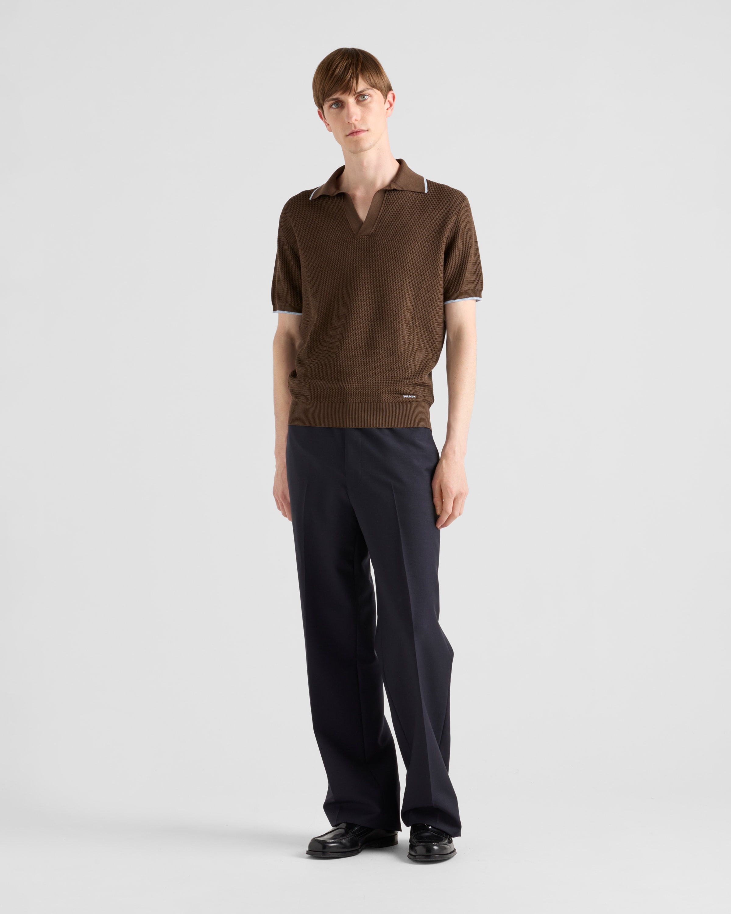 Silk and cotton polo shirt - 2
