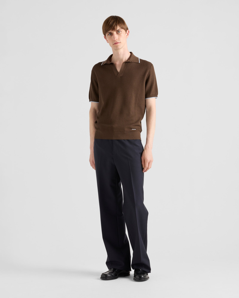 Prada Silk and cotton polo shirt outlook