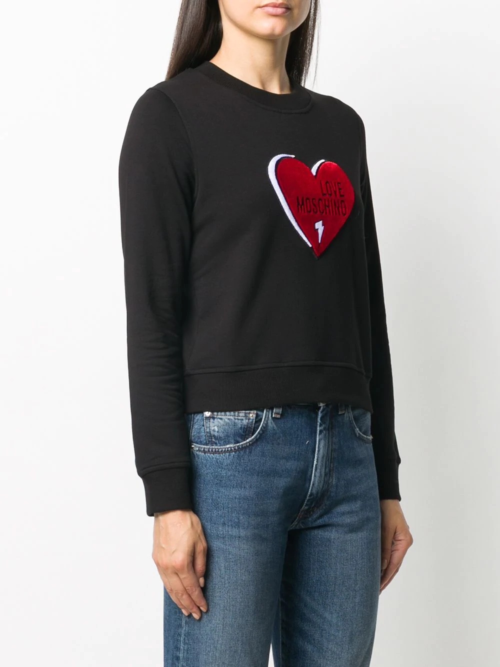 heart patch sweatshirt - 3