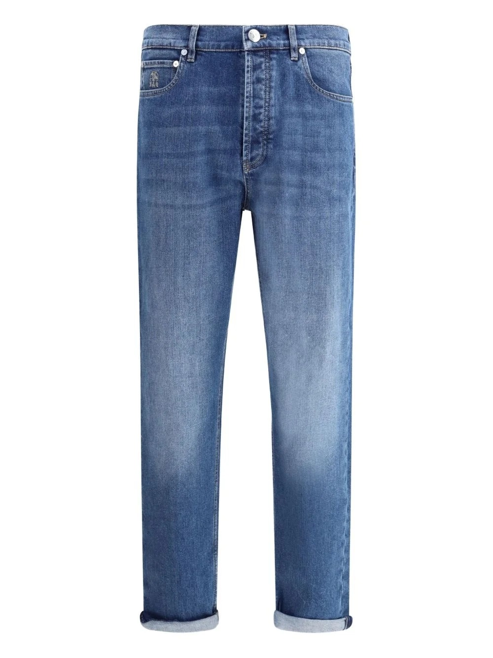 cotton straight jeans - 1