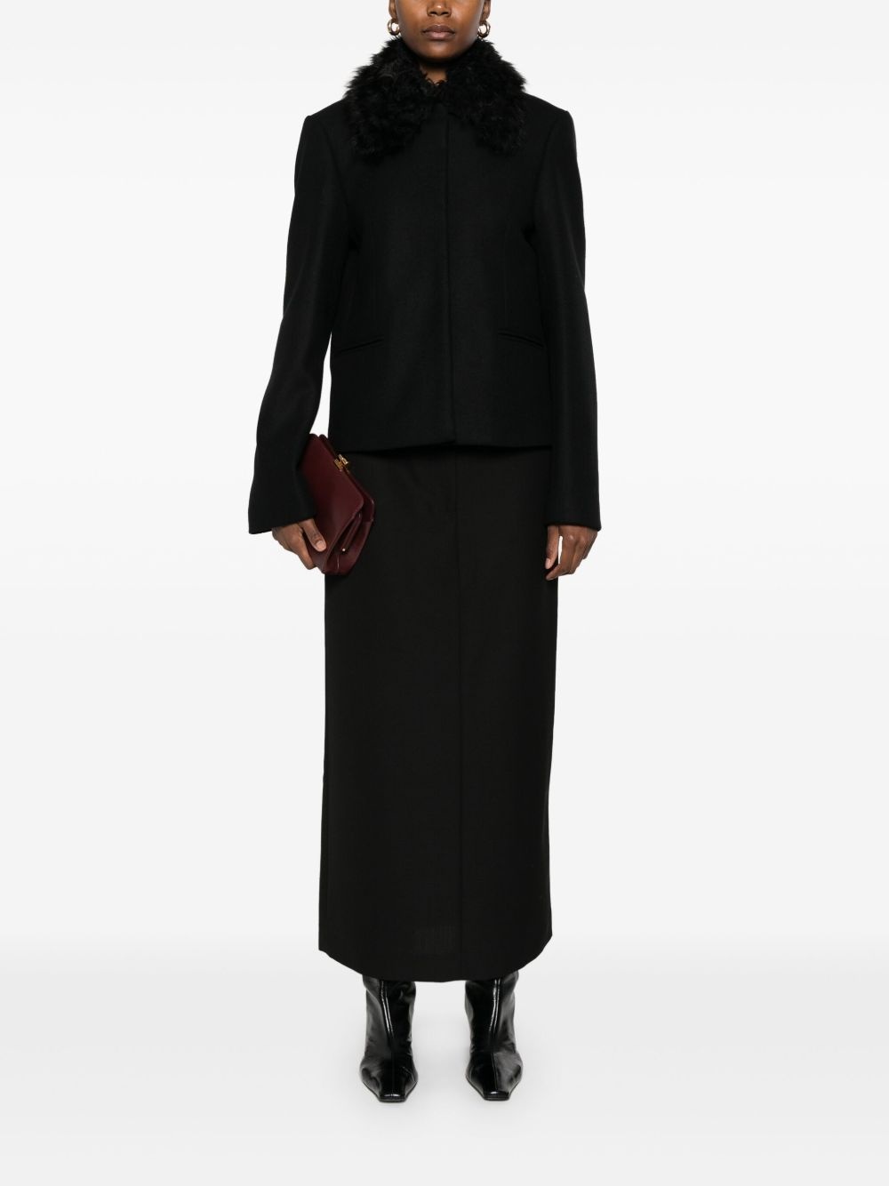 shearling-collar jacket - 2