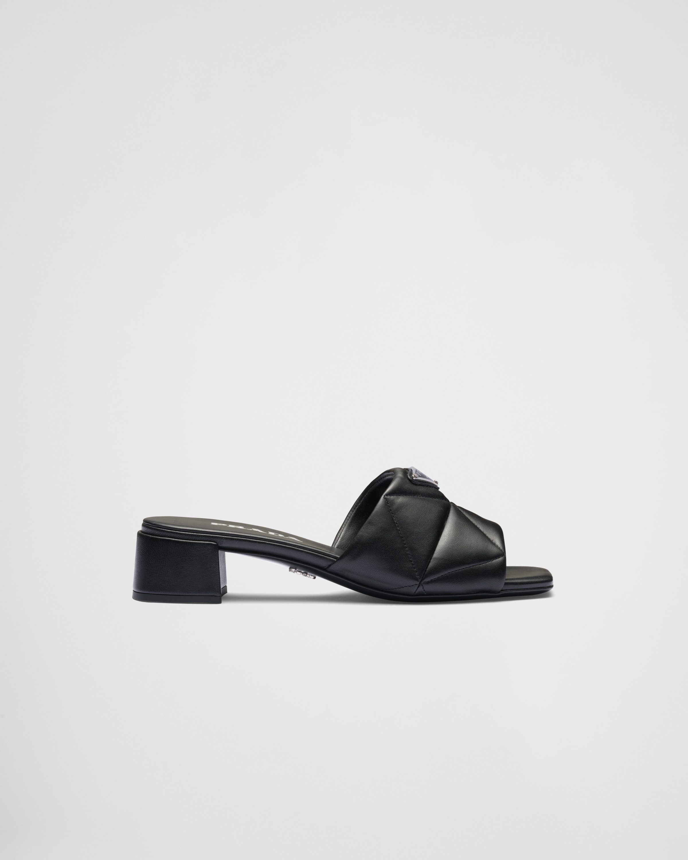 Quilted nappa leather slides - 2