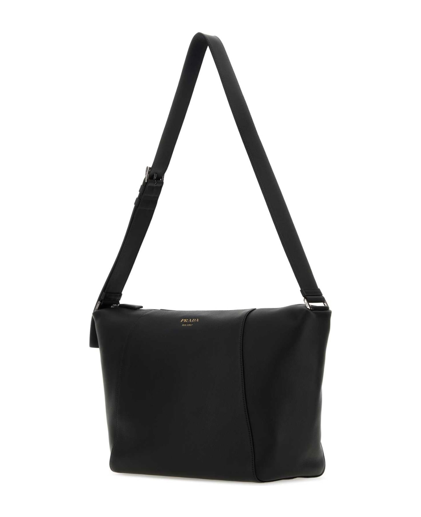 Black Leather Crossbody Bag - 2