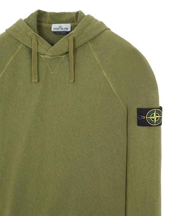 62160 MALFILE' FLEECE_ GARMENT DYED 'OLD' EFFECT OLIVE GREEN - 3