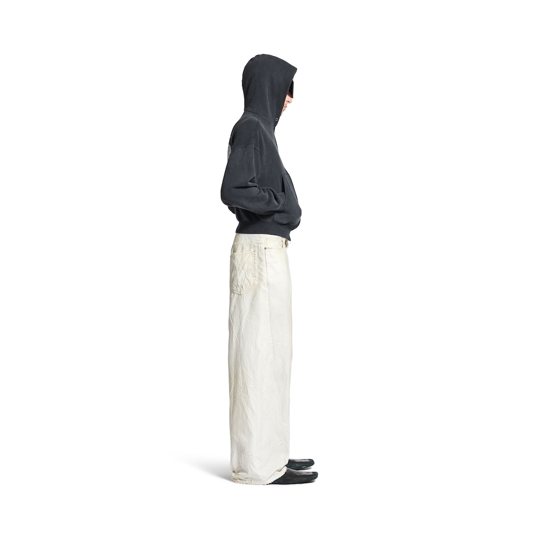 Men's Baggy Pants in Dirty White - 3