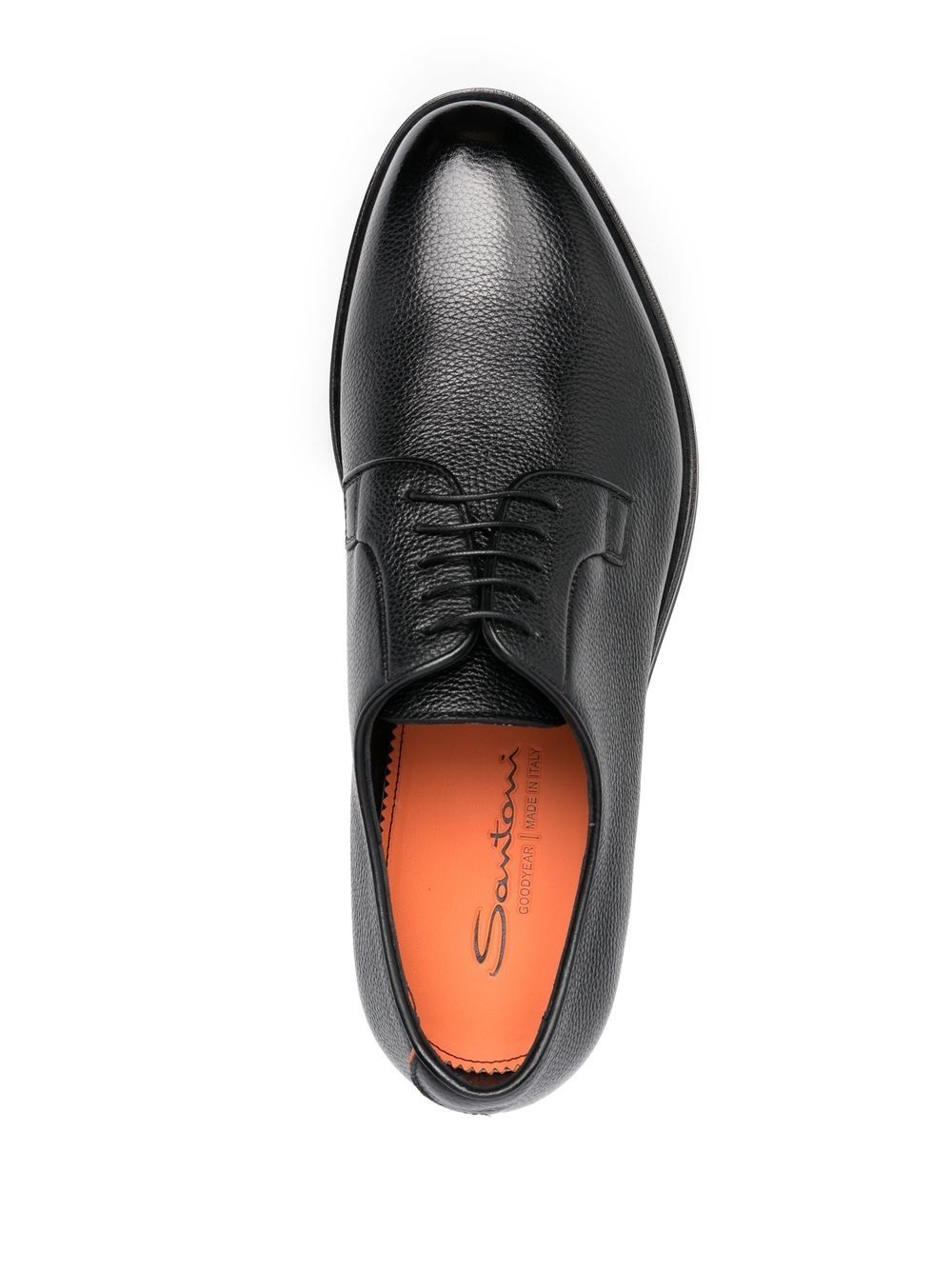 almond-toe leather derby shoes - 4