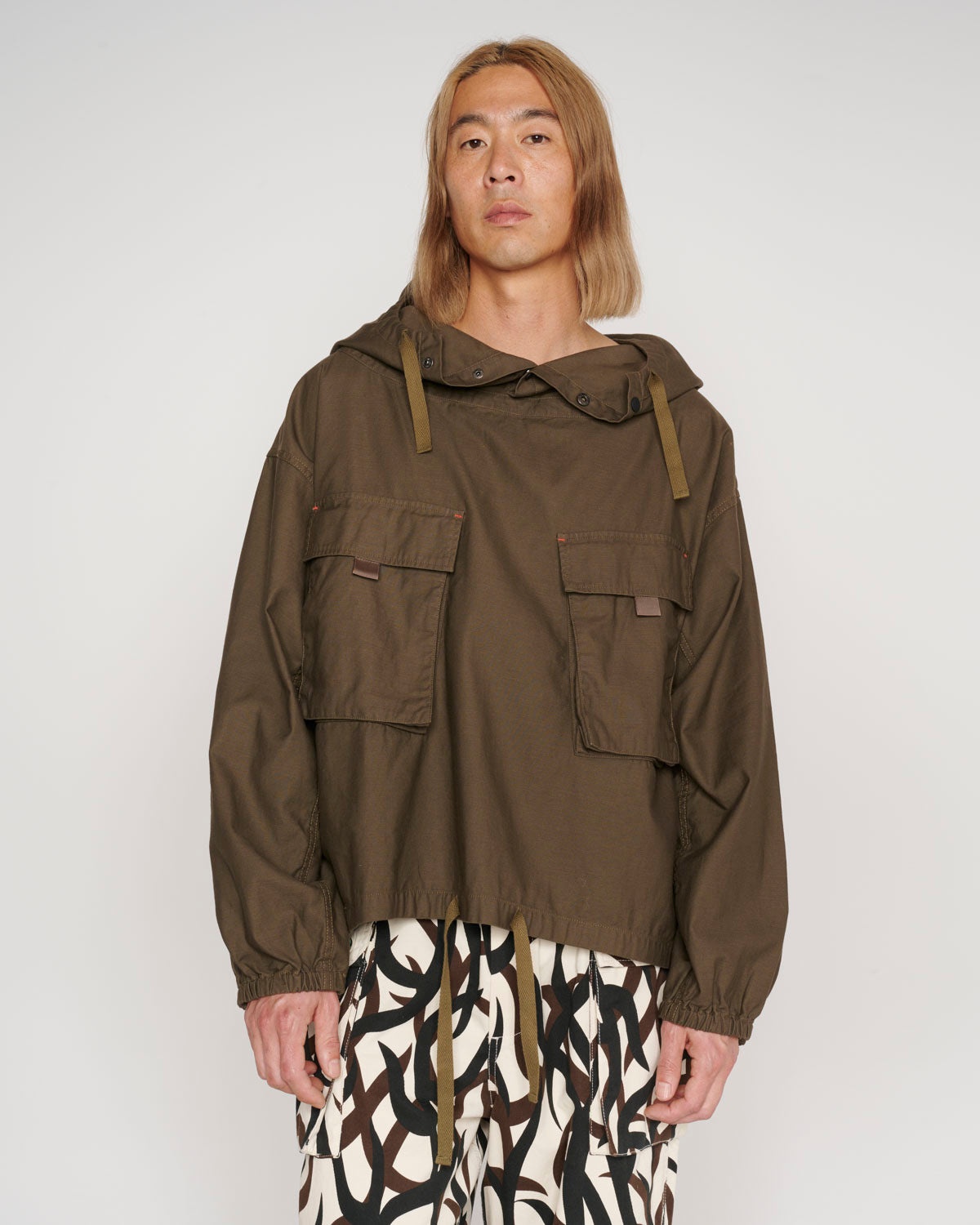 Military Cloth Smock - Olive - 4