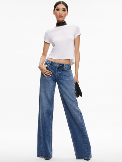 Alice + Olivia ERNIE LOW RISE BUCKLE BACK JEAN outlook