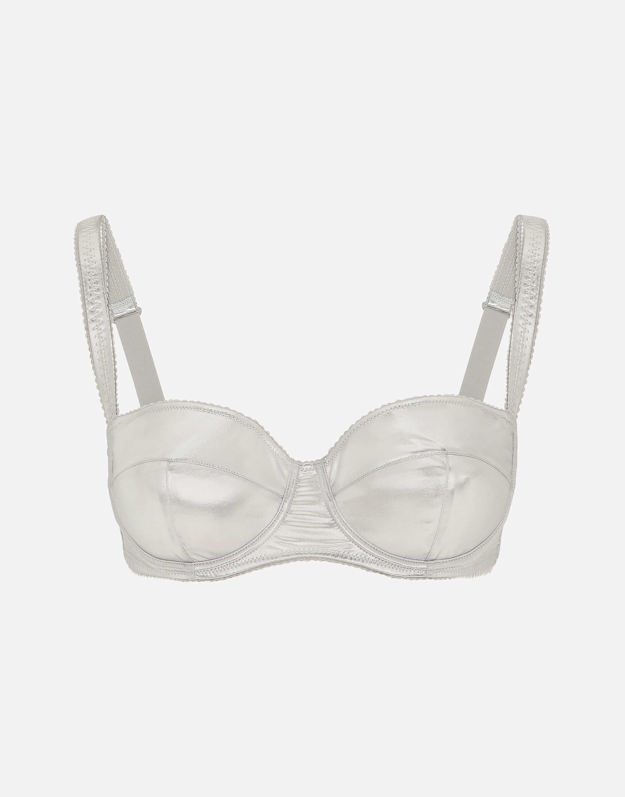 Foiled jersey balconette bra - 1