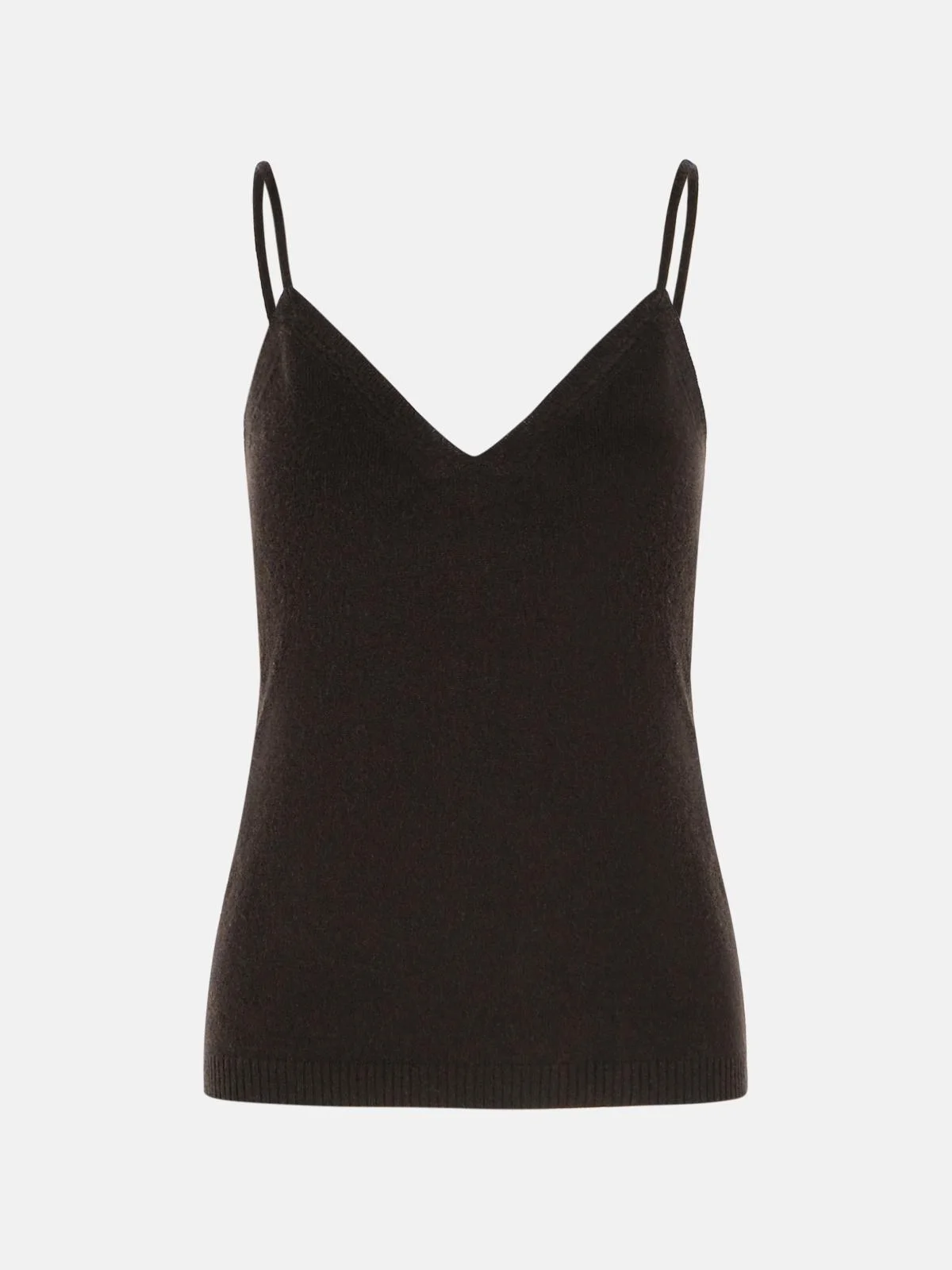 'NALA' DARK OAK CASHMERE TANK TOP - 1