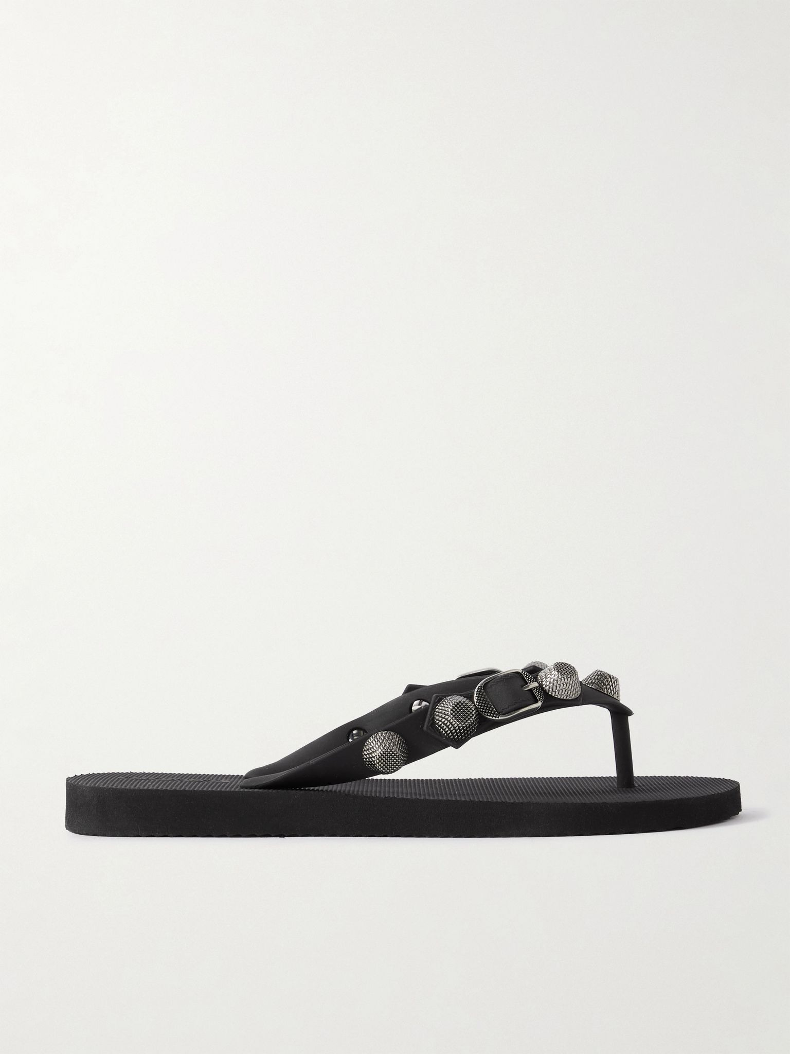 Cagole embellished rubber flip flops Black - 1