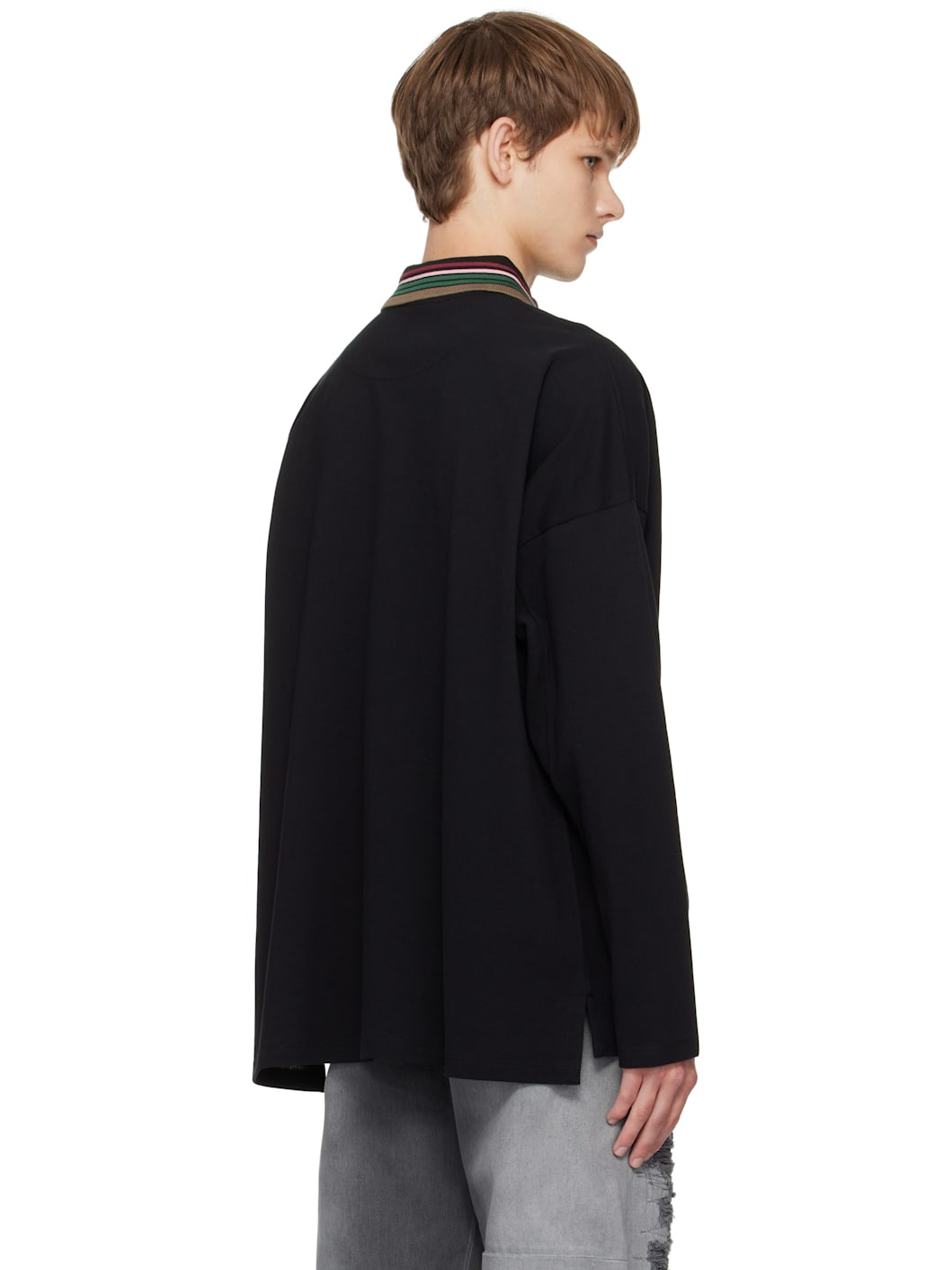 Black LS Oversized Polo - 3