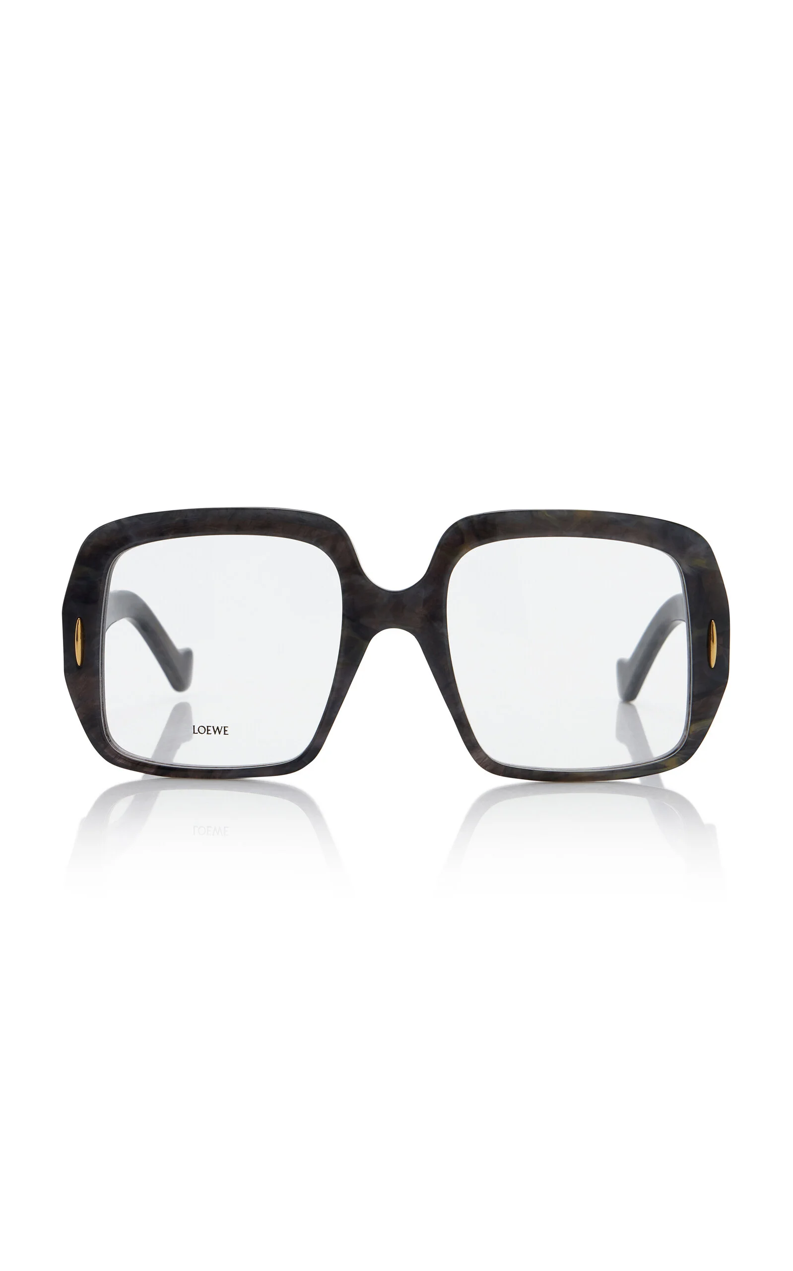 Square-Frame Acetate Glasses black - 1