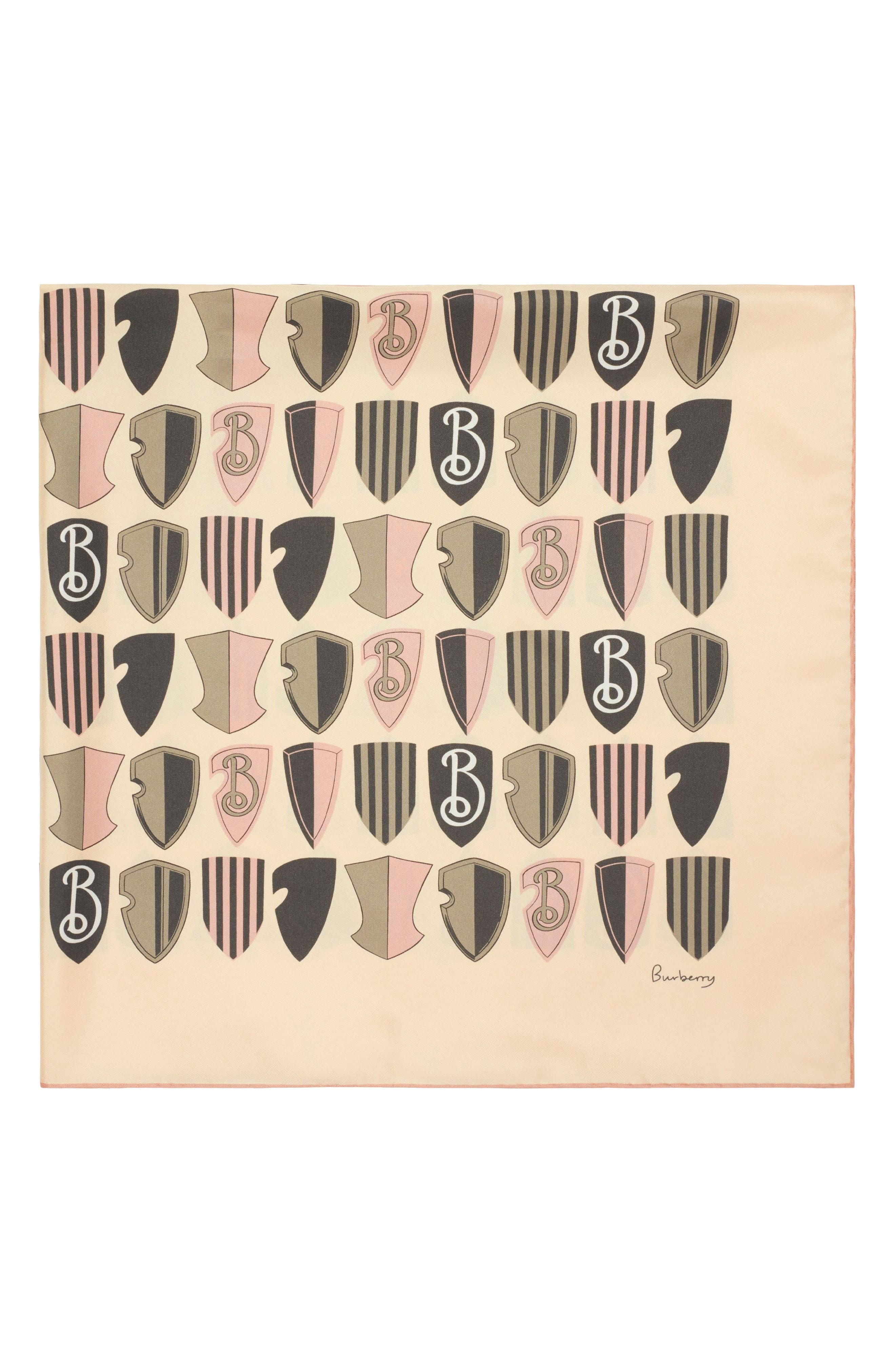 burberry Shield Repeat Silk Square Scarf in Hazelwood at Nordstrom - 2