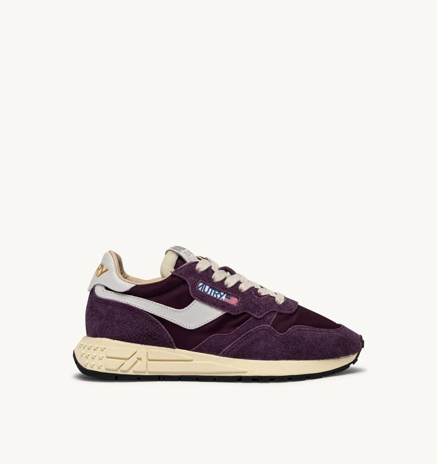 REELWIND LOW SNEAKERS IN WHITE AND WINTER BLOOM NYLON AND SUEDE - 1