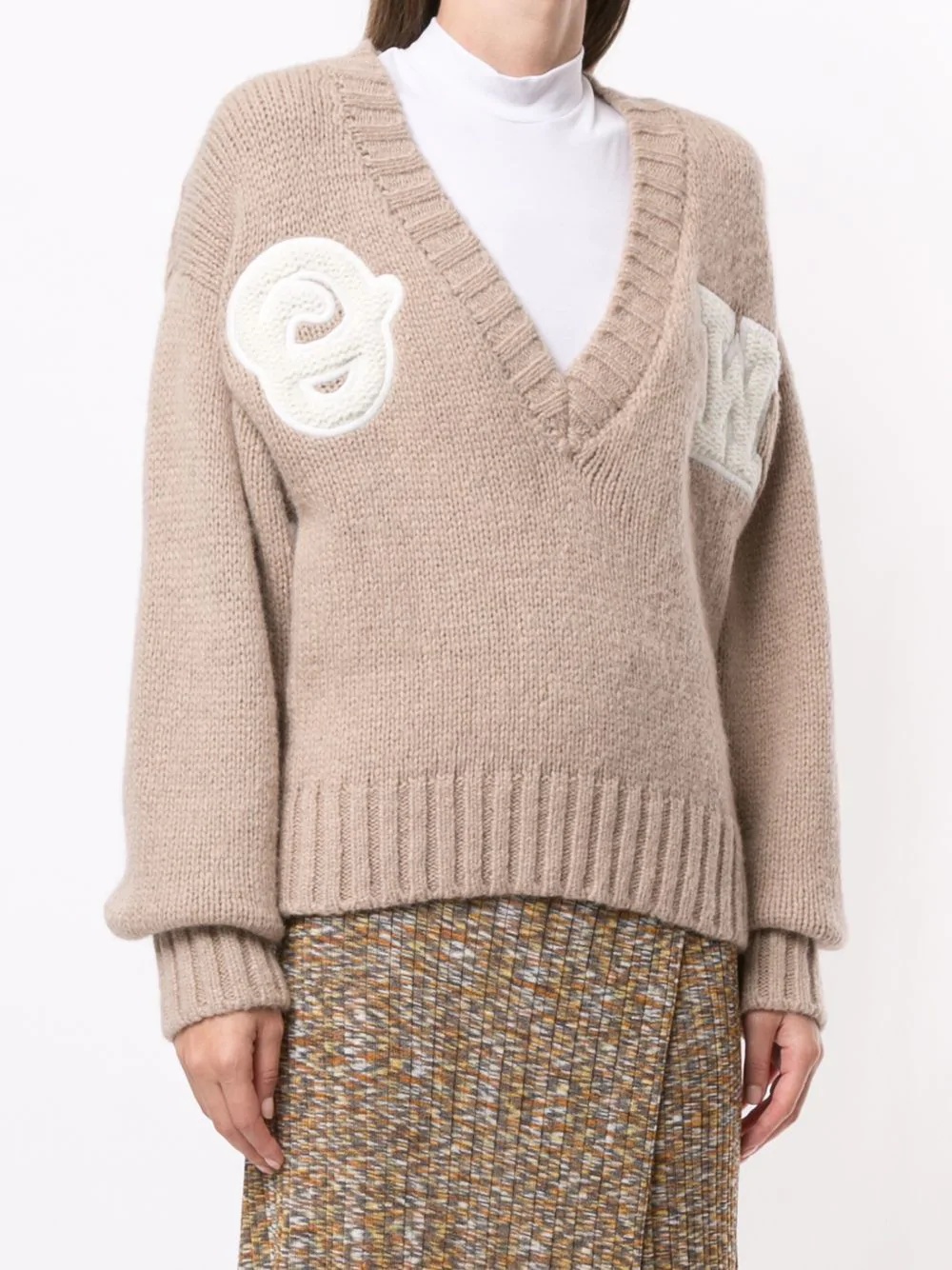 oversized knit with lettering - 3