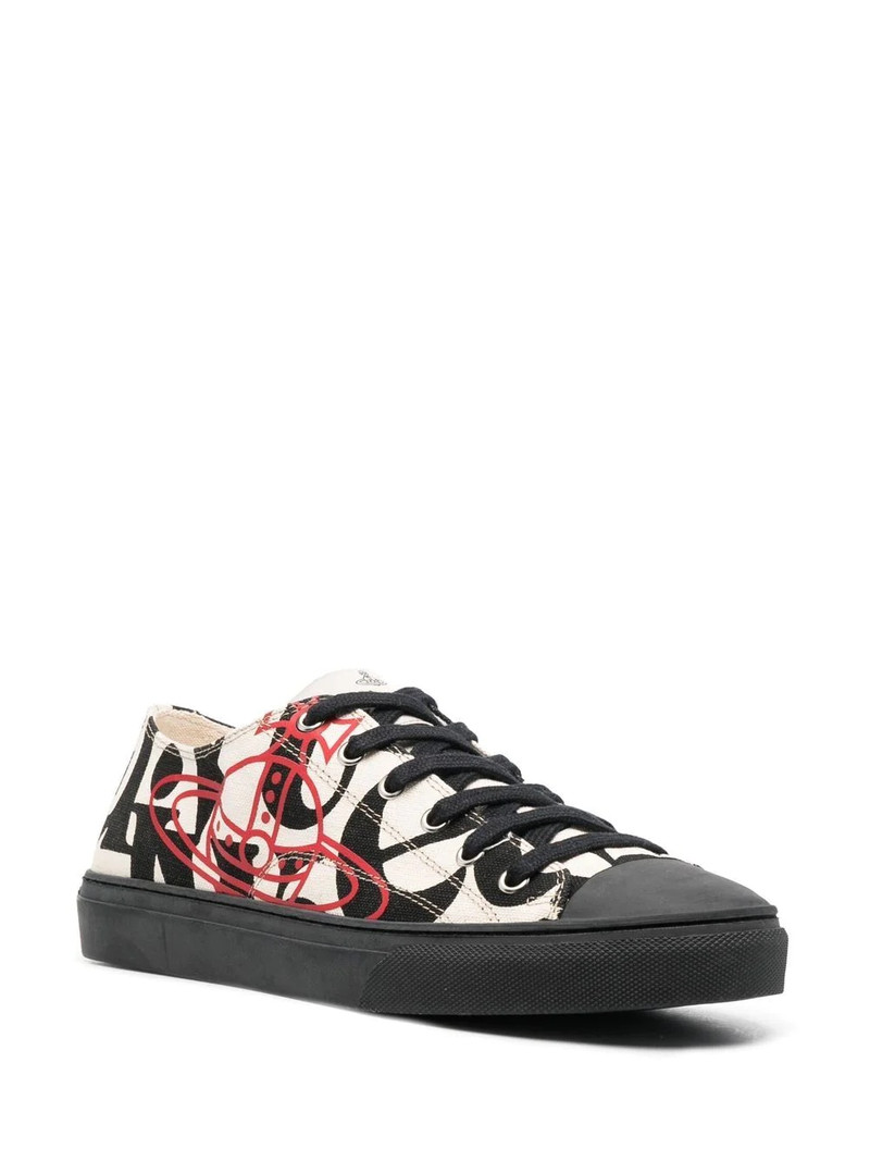 Vivienne Westwood logo-print low-top sneakers outlook