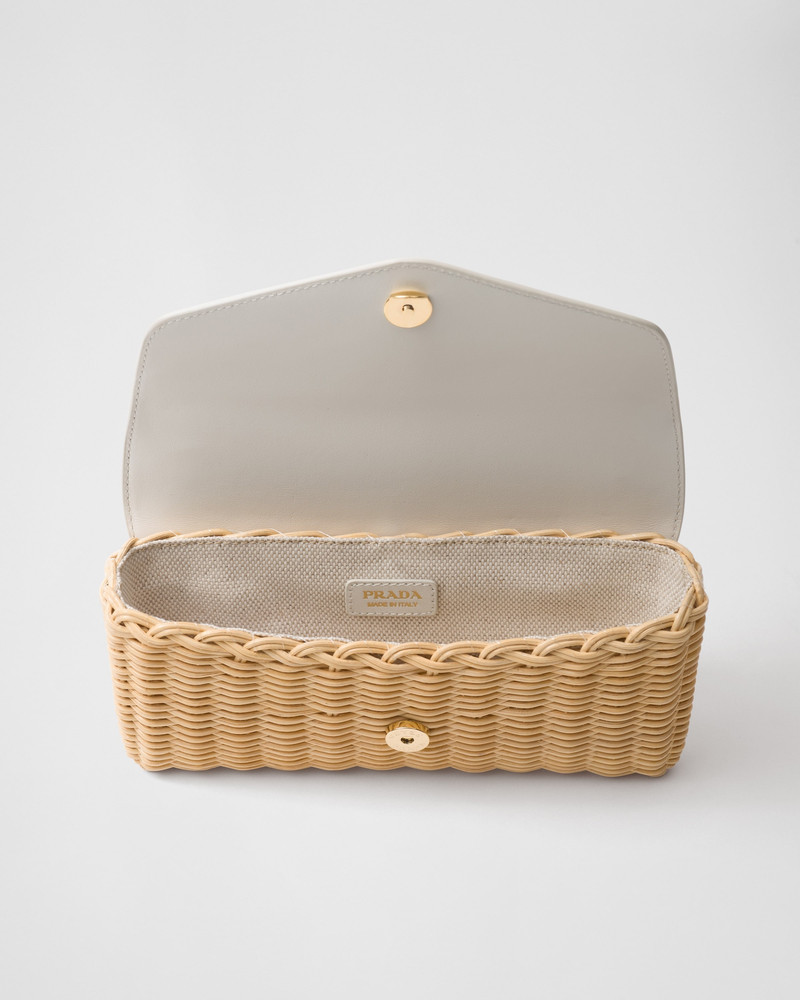 Wicker and leather mini bag 4