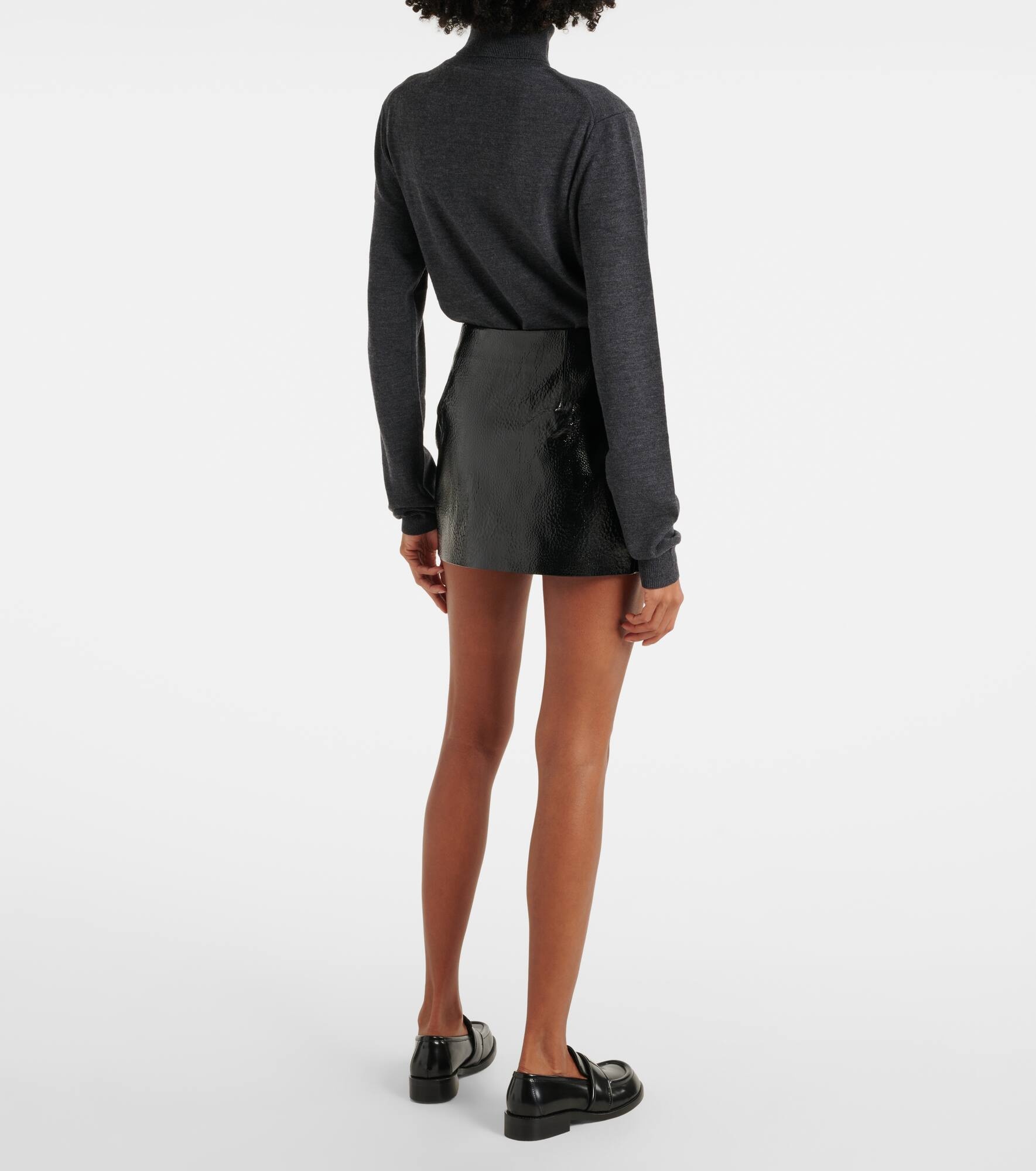 Mary faux leather miniskirt - 3