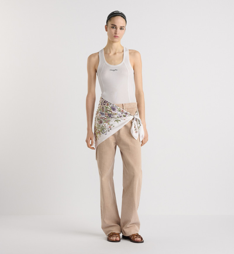 D-Floral 90 Square Scarf 3