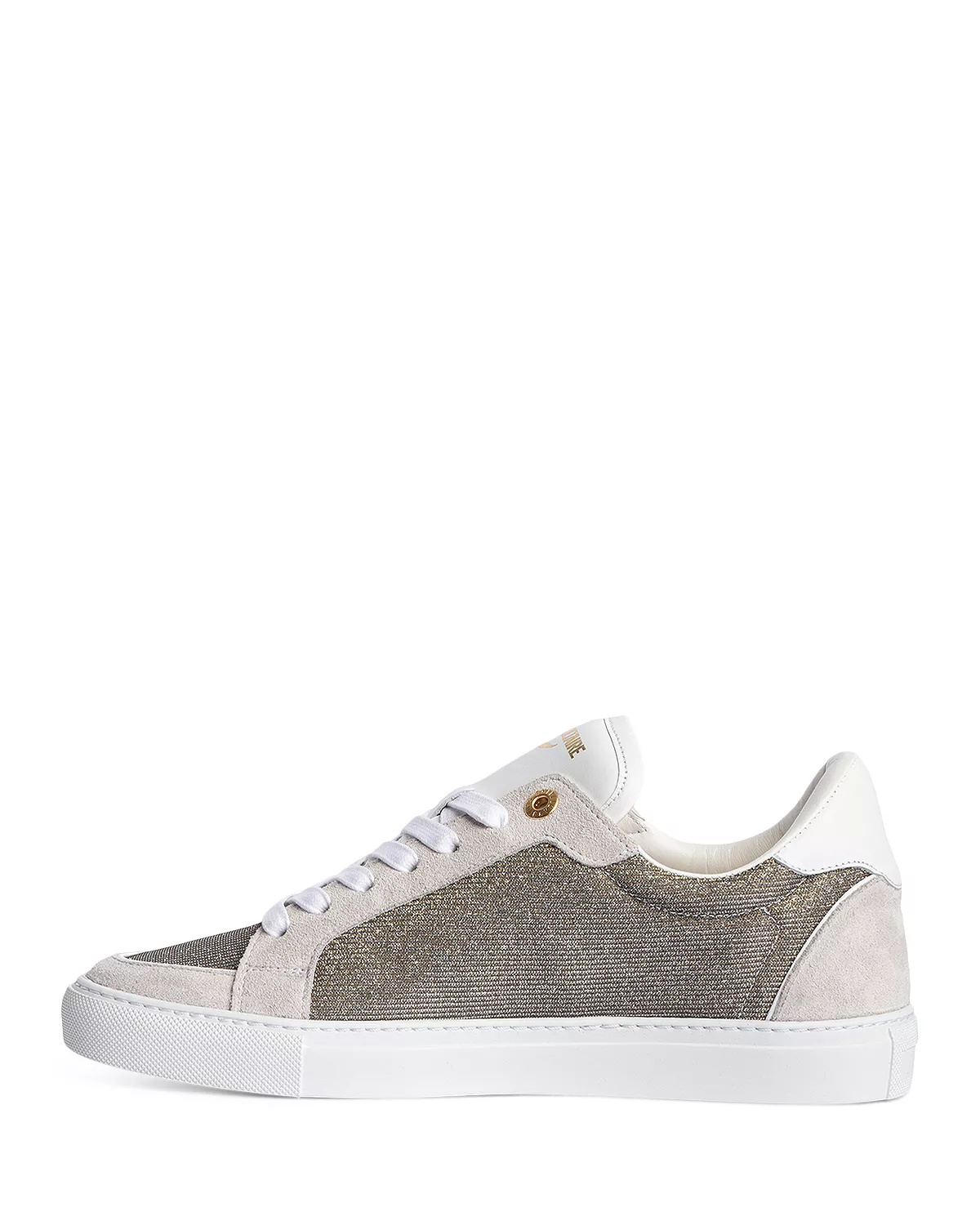 Women's Sparkle Lace Up Low Top Sneakers - 5