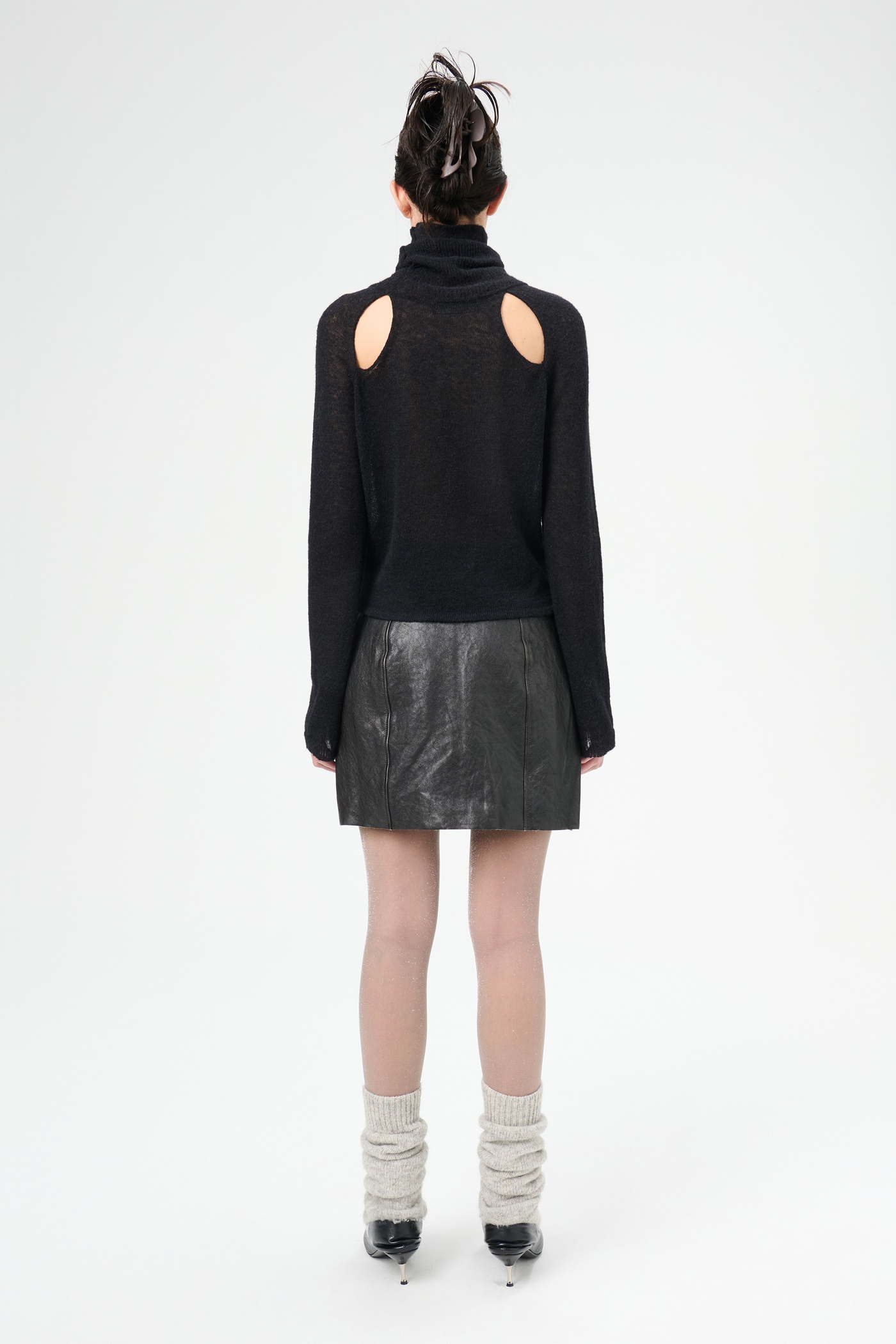 Slice Turtleneck Black Alpaca - 6