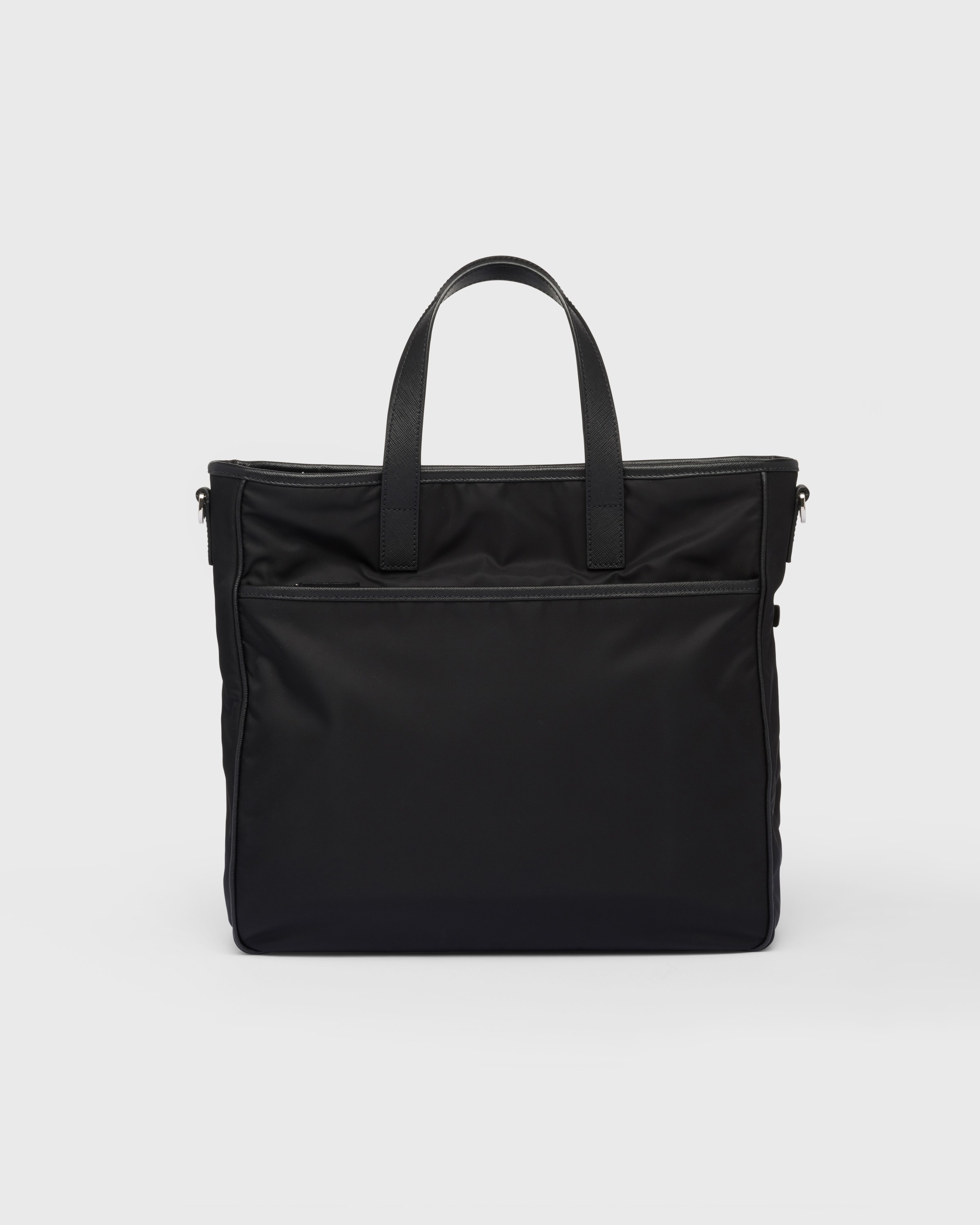 Re-Nylon and Saffiano leather tote bag - 4