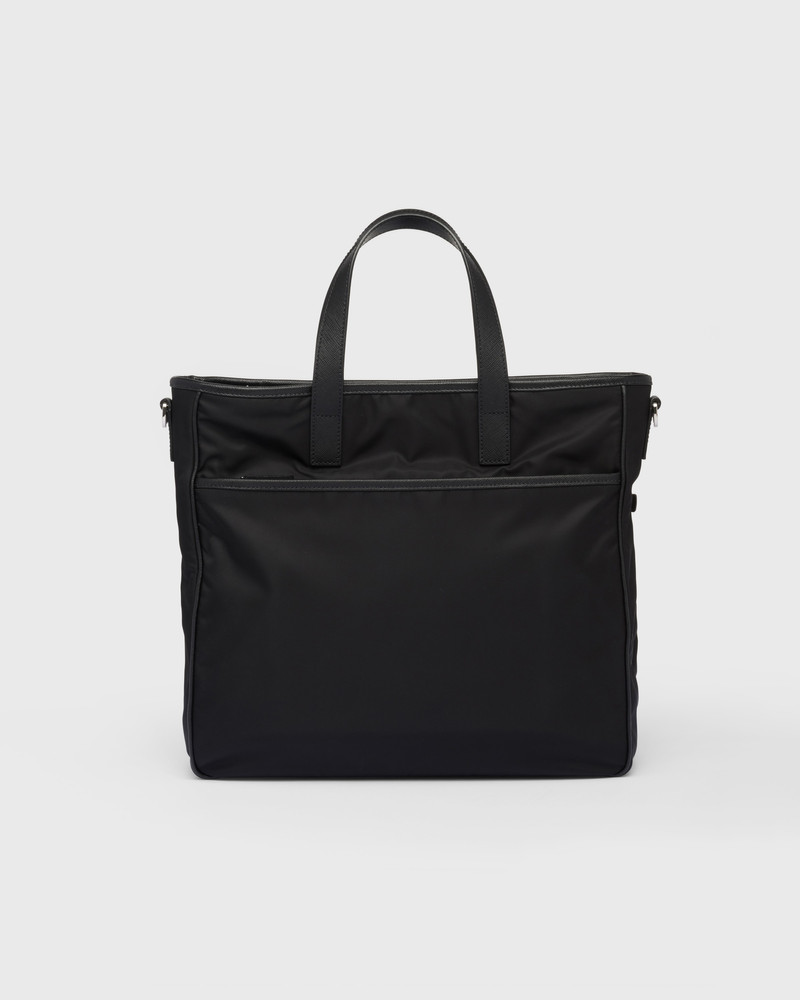 Re-Nylon and Saffiano leather tote bag 4