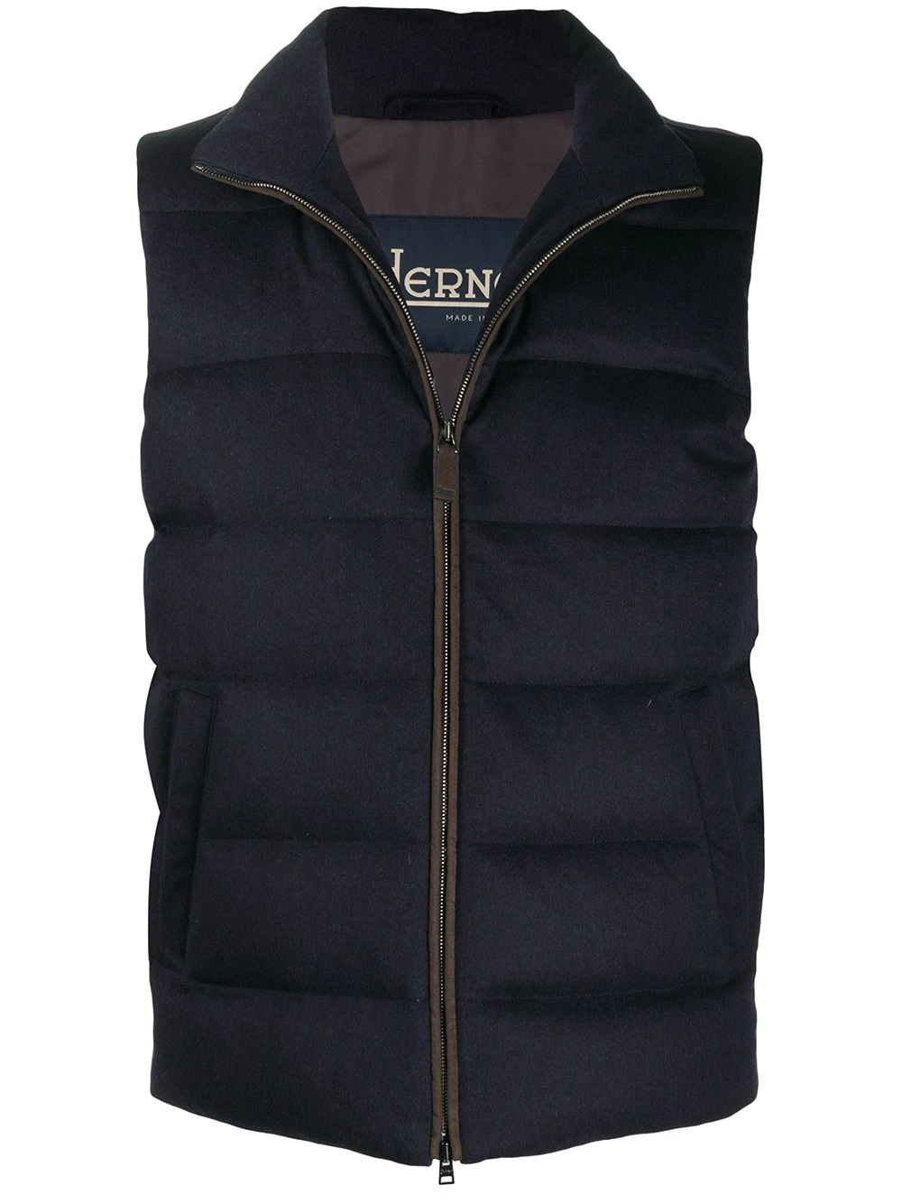 down-feather zip-up gilet - 1