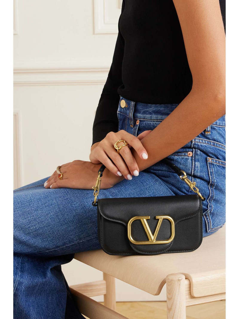 Valentino VALENTINO GARAVANI LOCÒ SMALL SHOULDER BAG IN CALFSKIN outlook