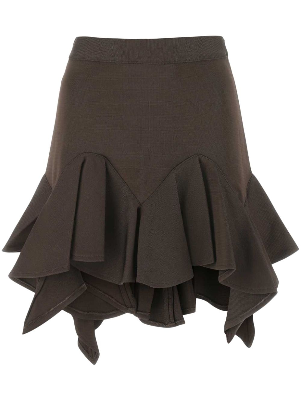 ruffle-detail mini skirt - 1