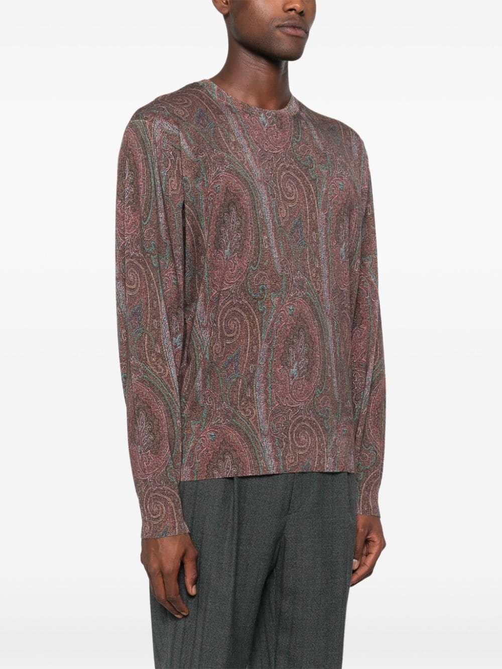 paisley-jacquard sweater - 3