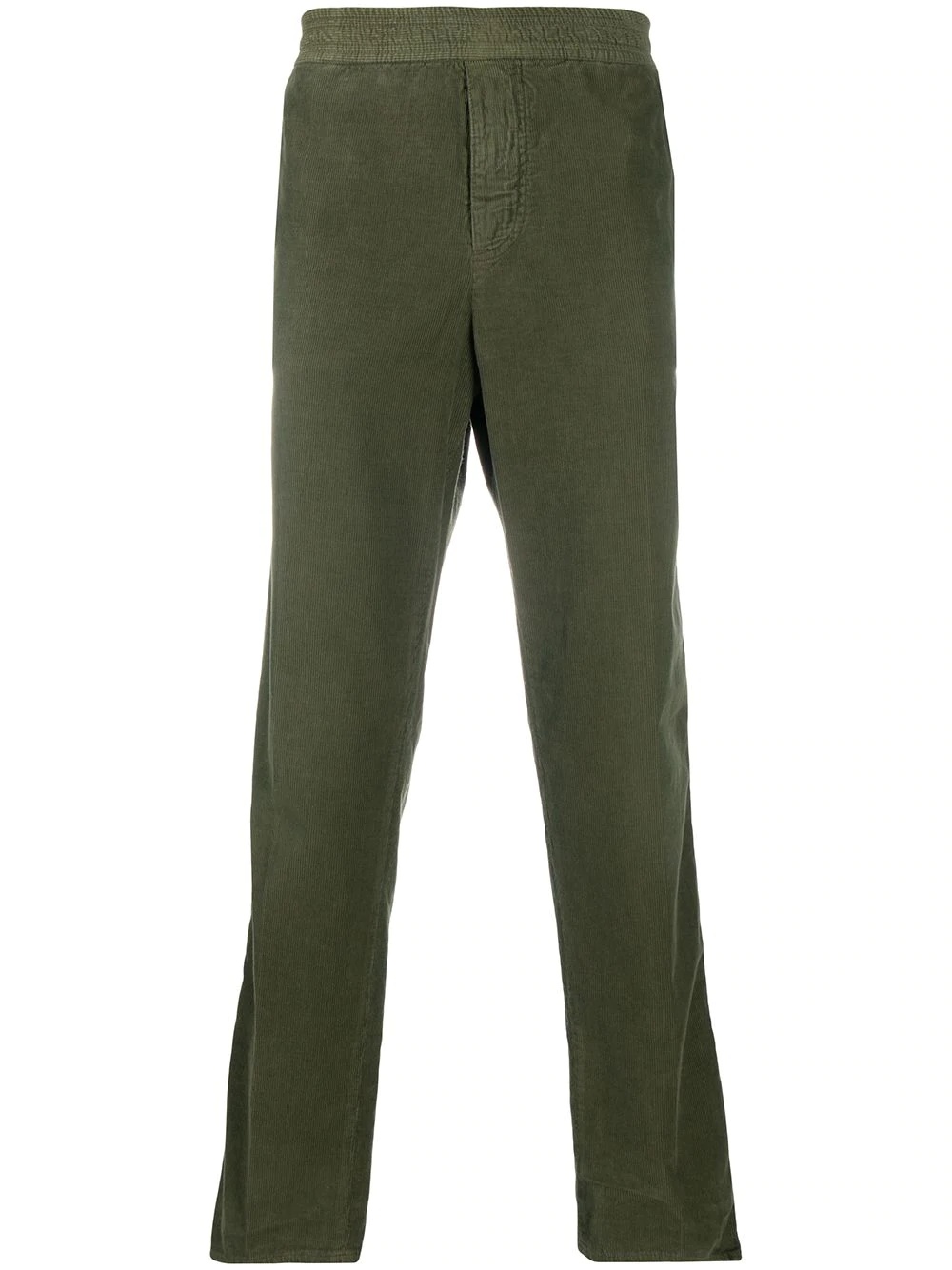 straight leg corduroy trousers - 1