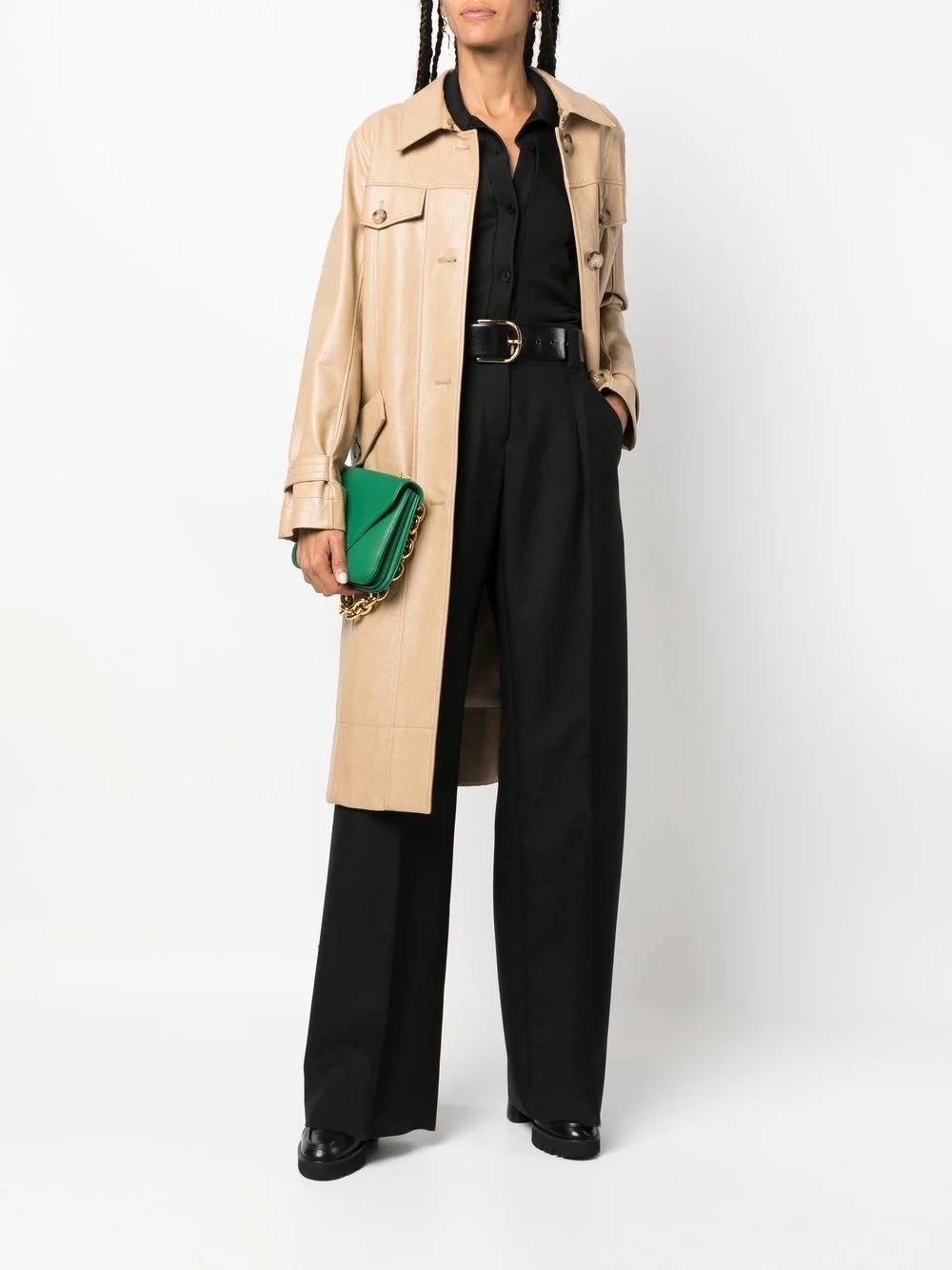 high-waisted wide-leg trousers - 2