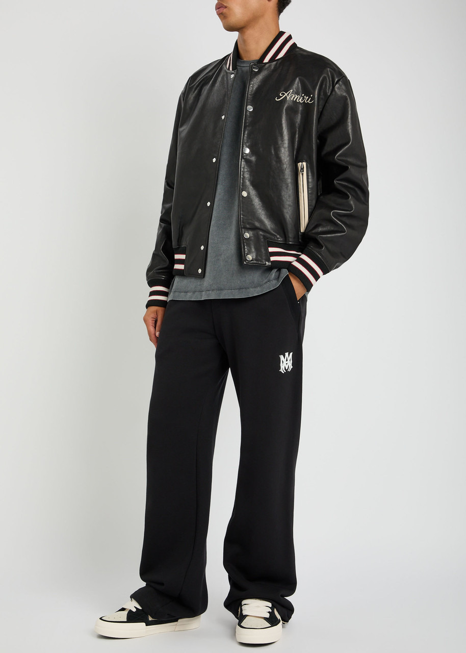 Amiri Club Amiri Appliquéd Leather Varsity Jacket - 4