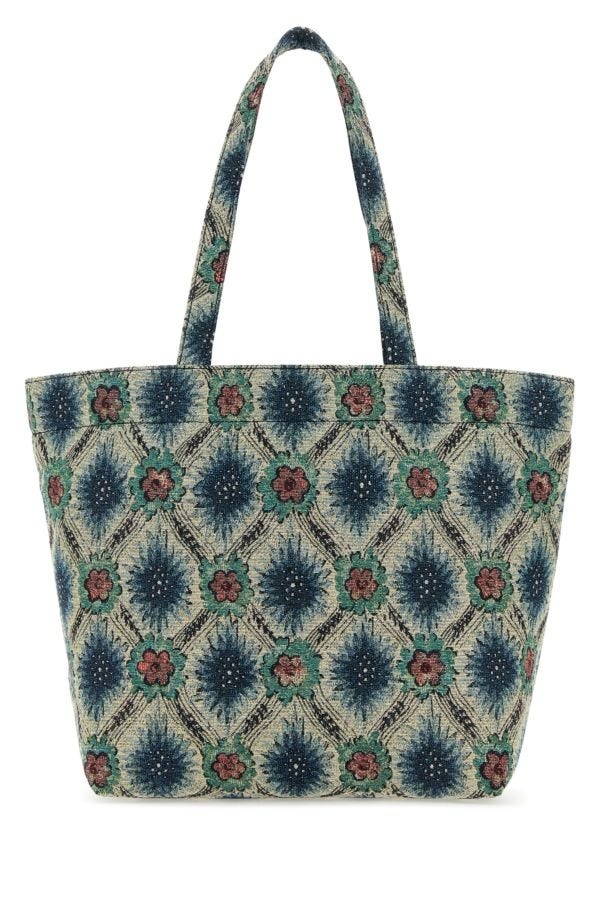 Etro Woman Embroidered Canvas Medium Soft Trotter Shopping Bag - 3